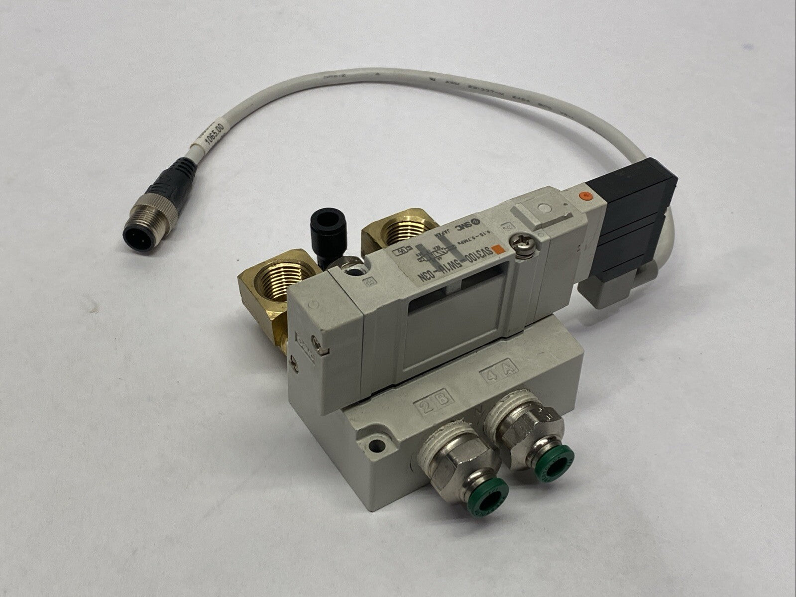 SMC SV3100-5W1U-03N Pneumatic Solenoid Valve w/ Subplate 24VDC - Maverick Industrial Sales