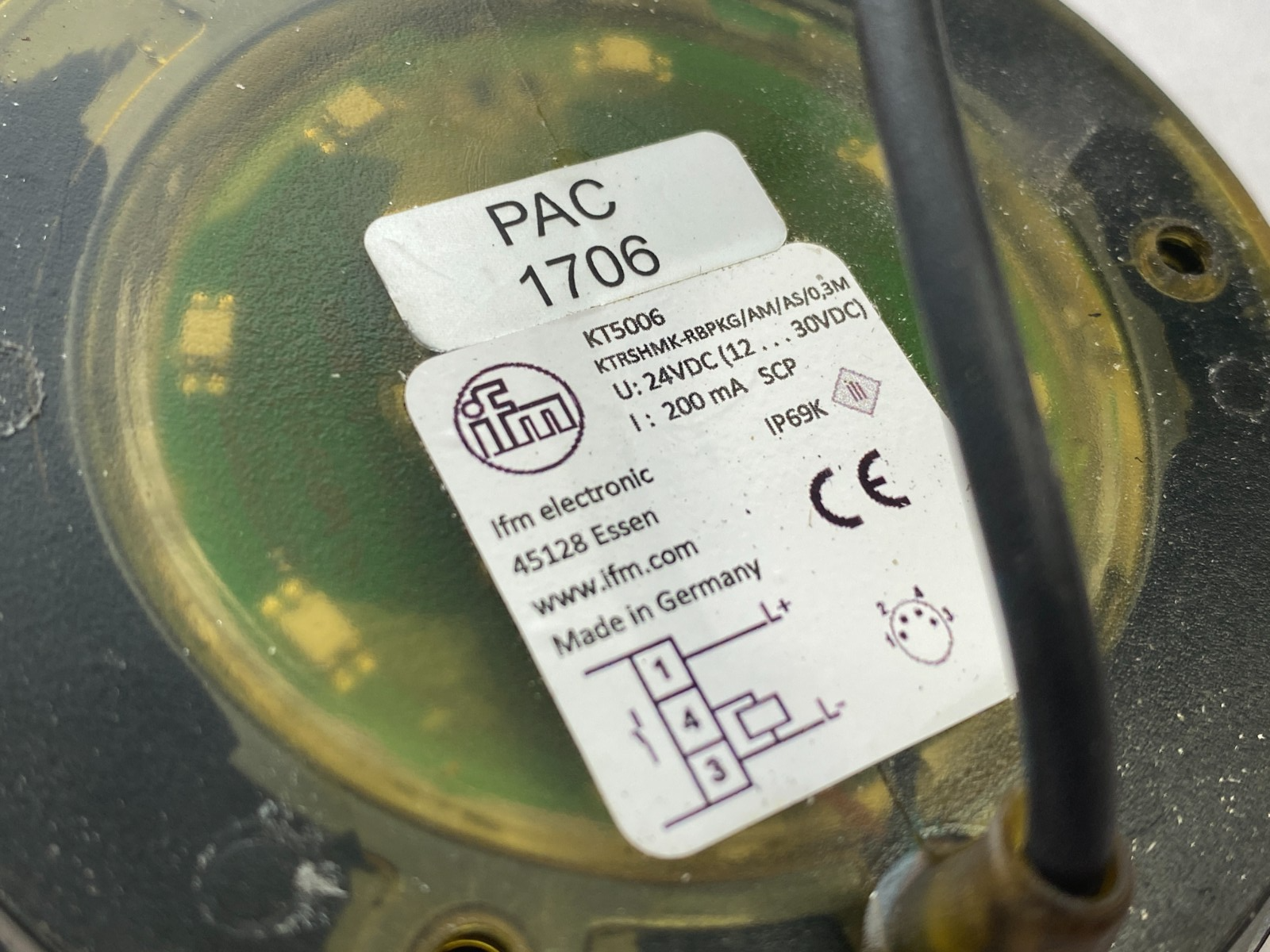 Ifm KT5006 Capacitive Touch Sensor KTRSHMK-RBPKG/AM/AS/0,3M - Maverick Industrial Sales