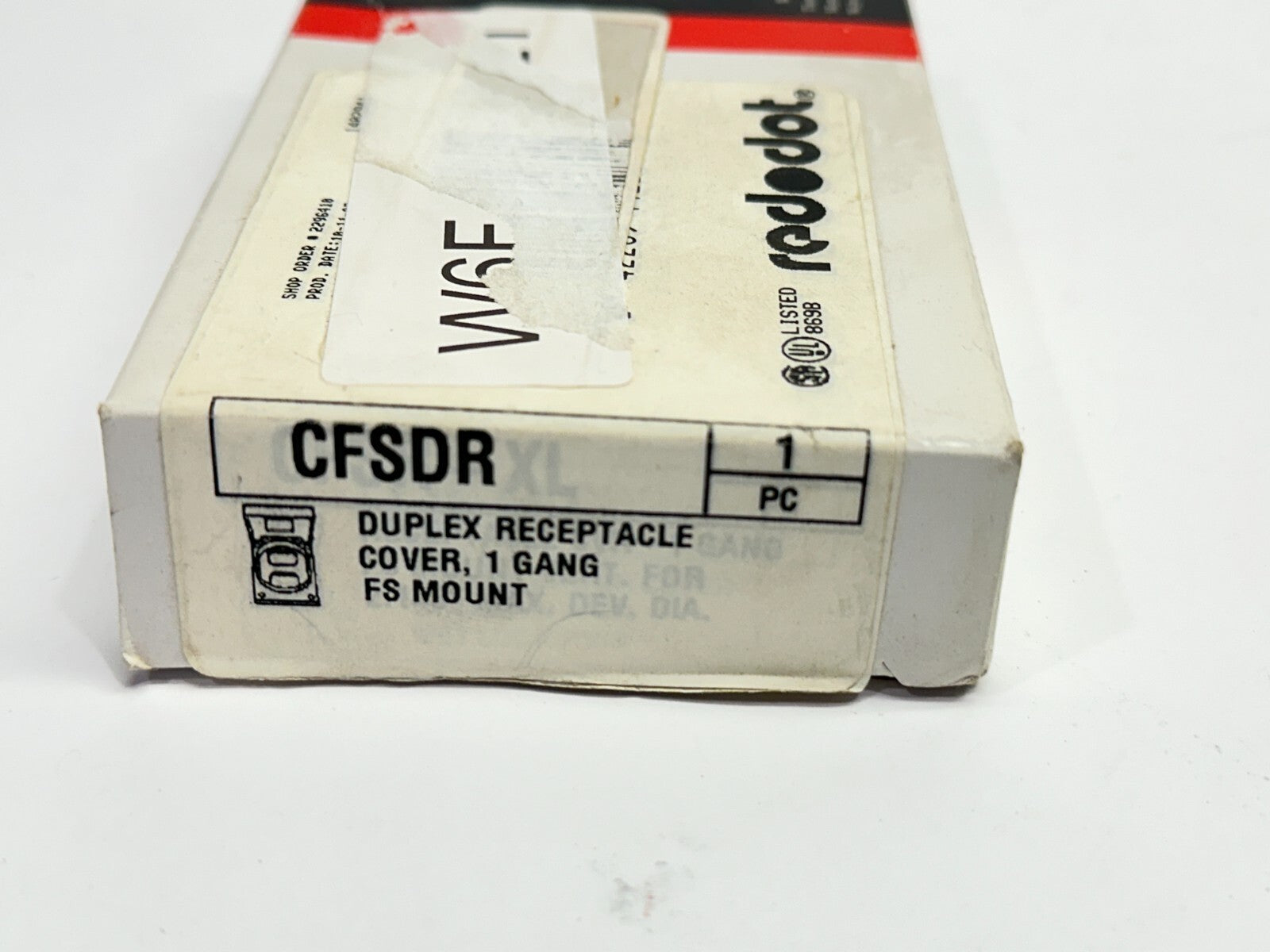 Red Dot CFSDR Duplex Receptacle Cover Single Gang FS Mount - Maverick Industrial Sales