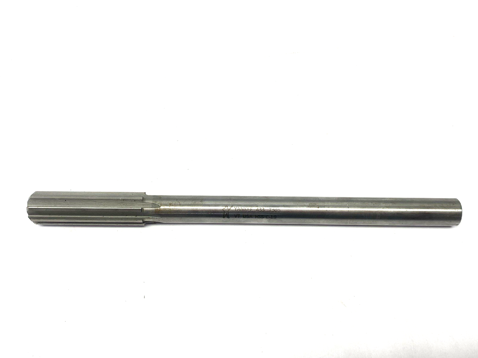 Yankee 433-0.7505 Chucking Reamer: 0.7505 in Dia, Straight Flute, High Speed Ste - Maverick Industrial Sales