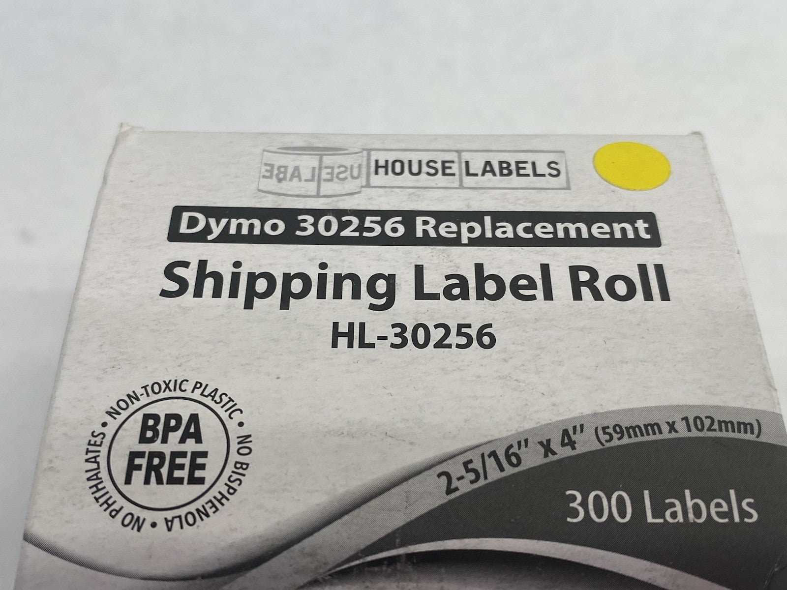 30256 | House Labels Dymo Replacement Label Roll Yellow 2-5/16" 300-LABELS - New - Maverick Industrial Sales