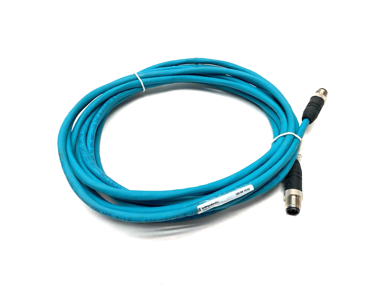 0985 806 100/5M | Lumberg Ethernet Cable M12 4-Pin Male to Male 900004064 - New Other - Maverick Industrial Sales