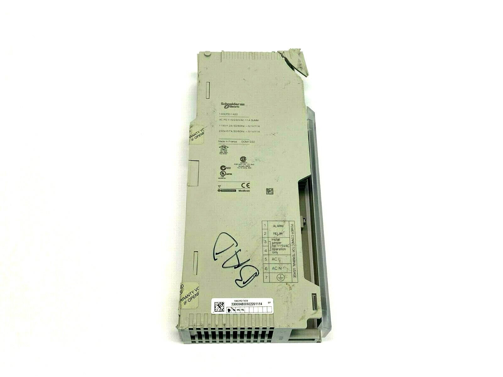 Scheider Electric 140CPS11420 Modicon Quantum PLC Power Supply 115/230V - Maverick Industrial Sales