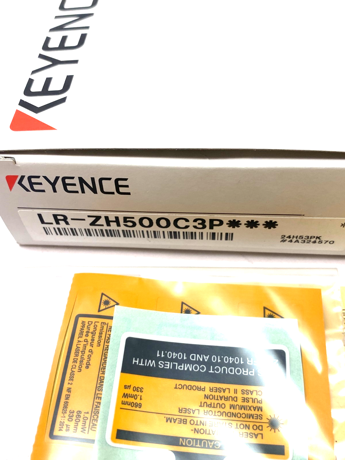 Keyence LR-ZH500C3P Self-Contained CMOS Laser Sensor M8 Connector Type 500mm - Maverick Industrial Sales