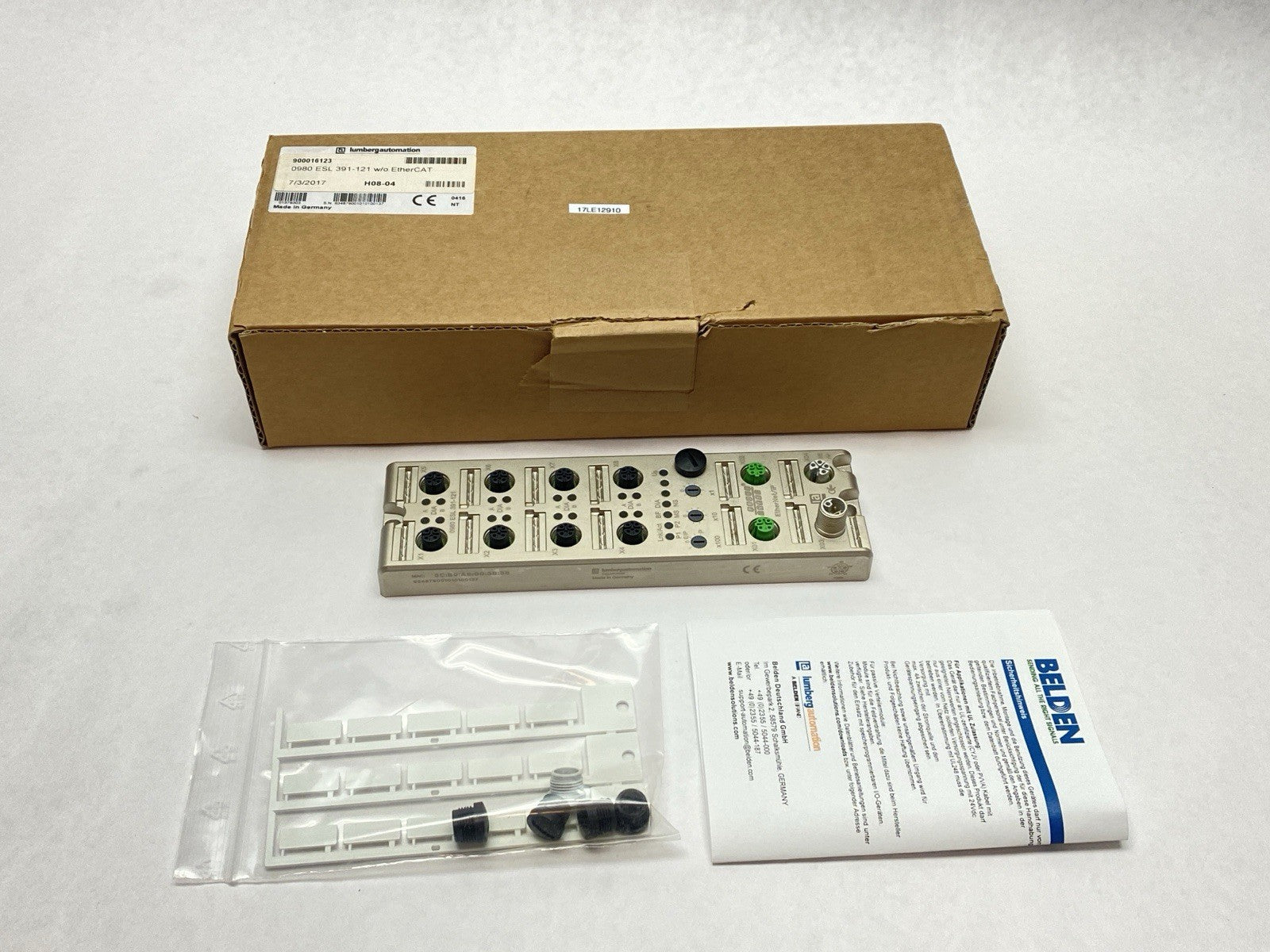 0980 ESL 391-121 | Lumberg Automation Multiprotocol I/O w/o EtherCAT 900016123 - New – Open box - Maverick Industrial Sales