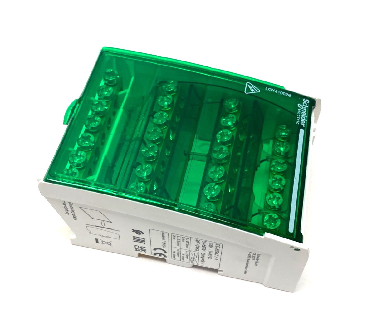 LGY410028 | Schneider Electric Linergy DS Screw Distribution Block, 4-Pole 100A - New – Open box - Maverick Industrial Sales
