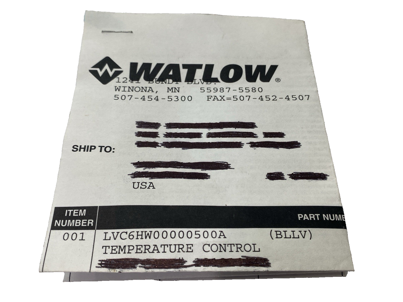 Watlow LVC6HW00000500A Temperature Limit Control 120VAC - Maverick Industrial Sales
