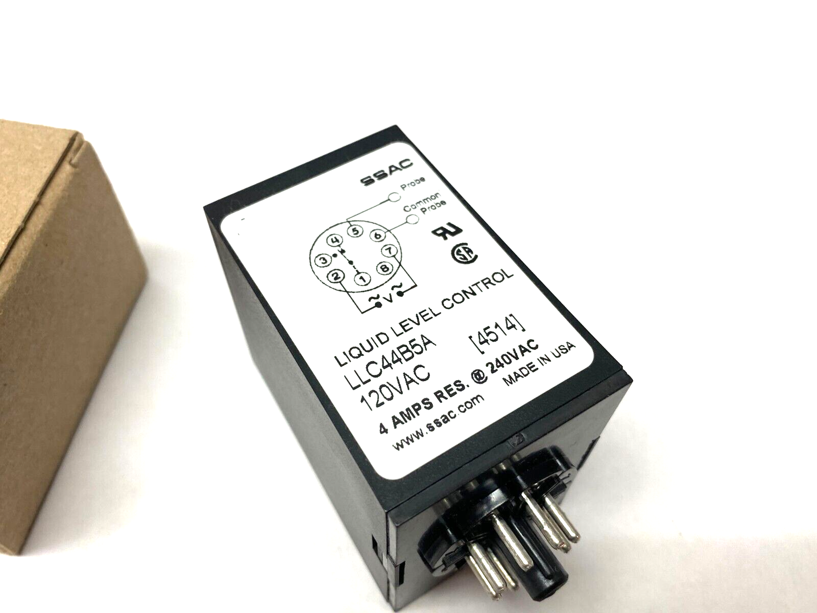 LLC44B5A | SSAC Littelfuse Single-Probe Liquid Level Control 8-Pin 120VAC - New – Open Box - Maverick Industrial Sales