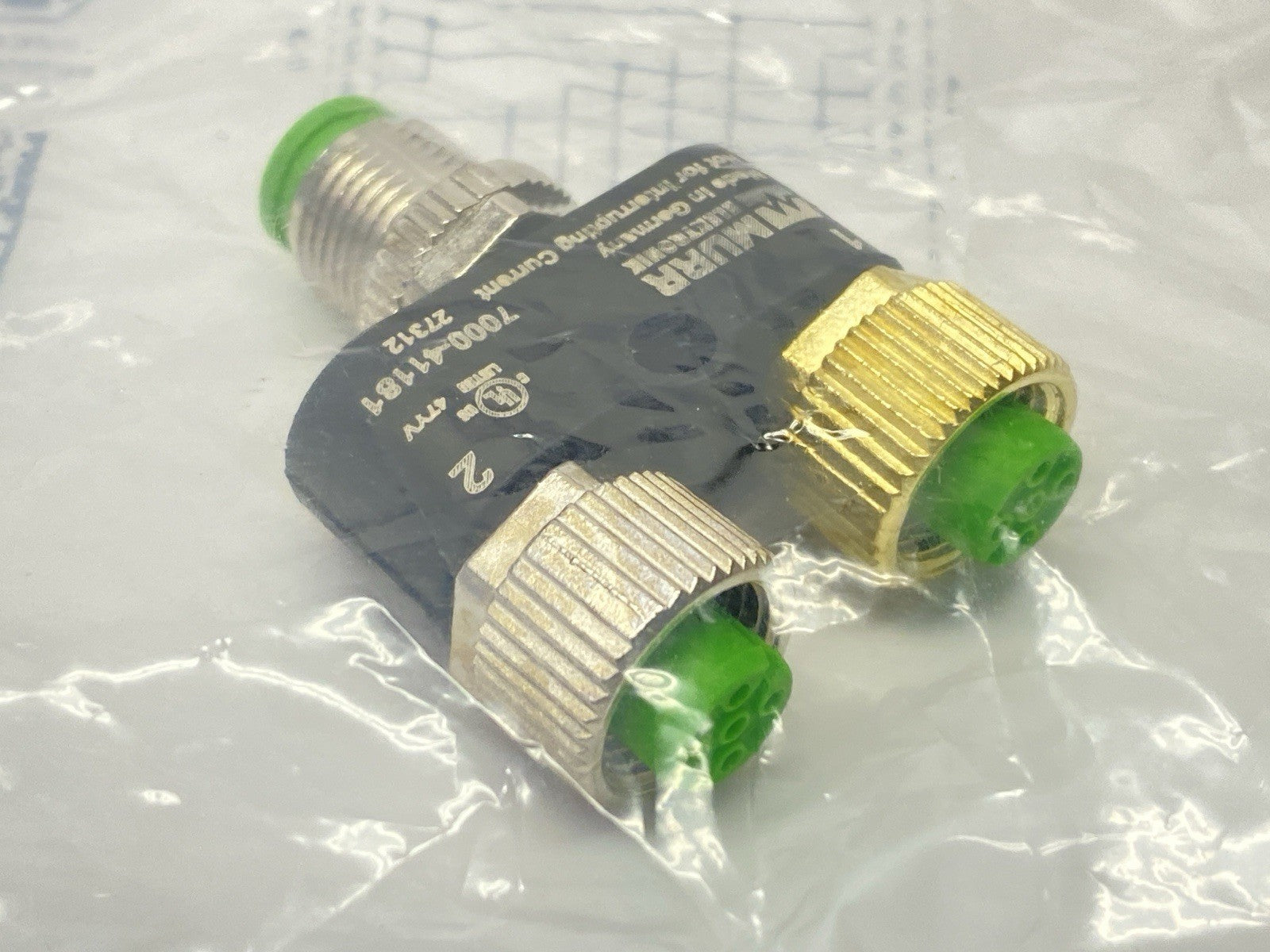 7000-41181-0000000 | Murr Elektronik T-Coupler M12 Male / M12 Female 5-Pin - New - Maverick Industrial Sales
