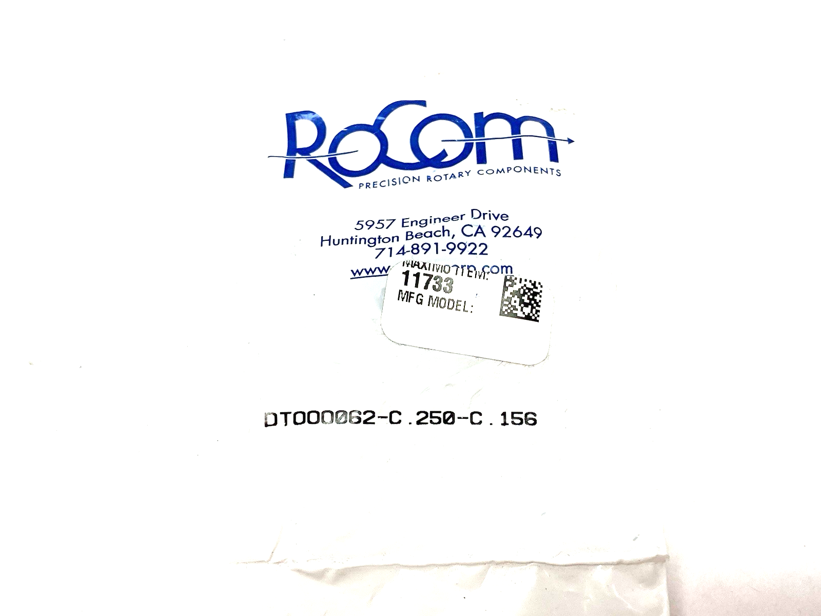 DTOOO062-C.250-C.156 | Rocom Heavy Duty Precision Coupling, D Series, Flexible - New - Maverick Industrial Sales