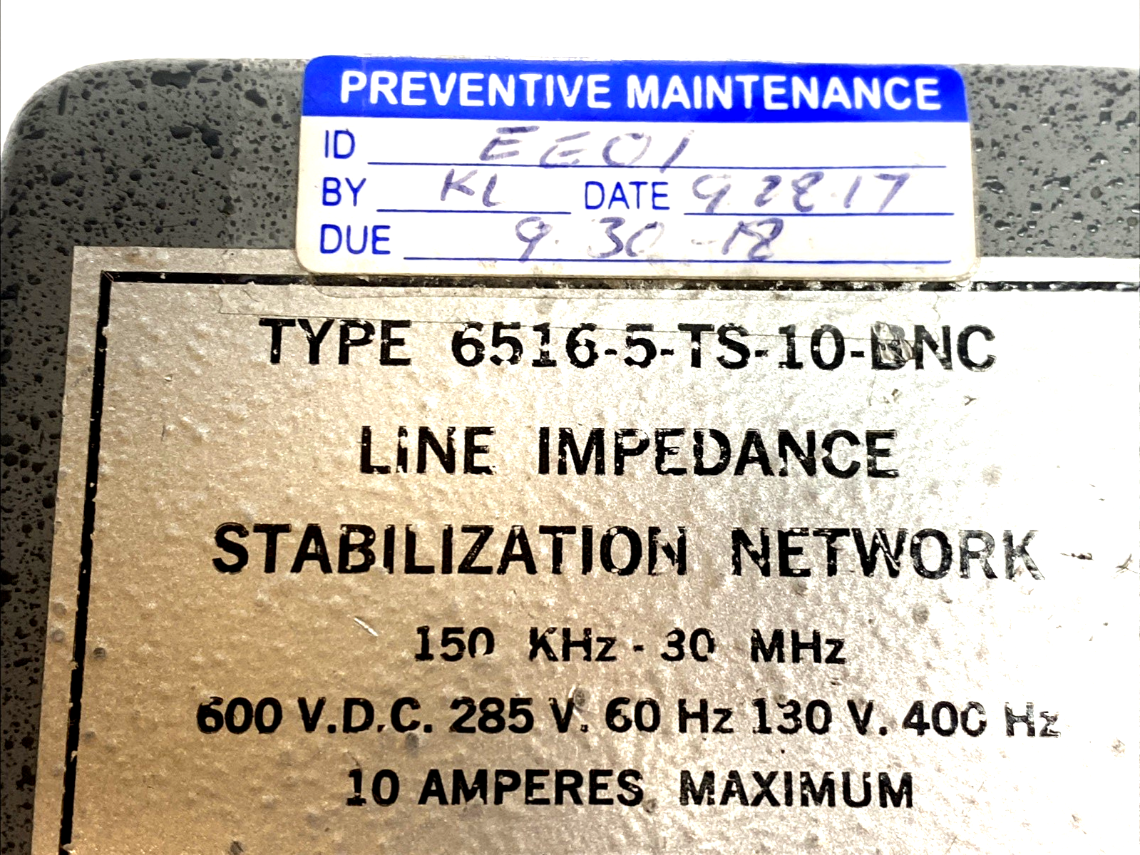 6516-5-TS-10-BNC | Solar Electronics LISN 5A Single-Phase 150 kHz-65 MHz BNC - Used - Maverick Industrial Sales