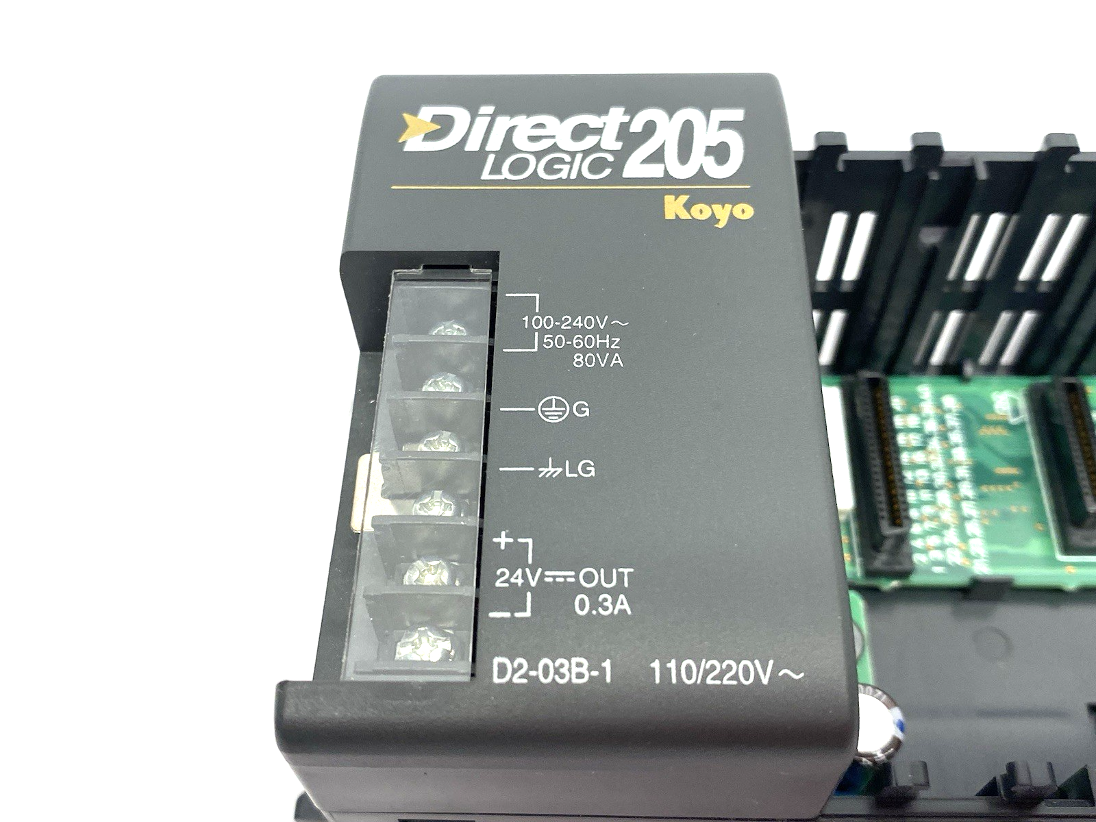 D2-03B-1 | Automation Direct DirectLOGIC DL205 I/O base, 3-slot, DIN Rail /Panel - Used - Maverick Industrial Sales