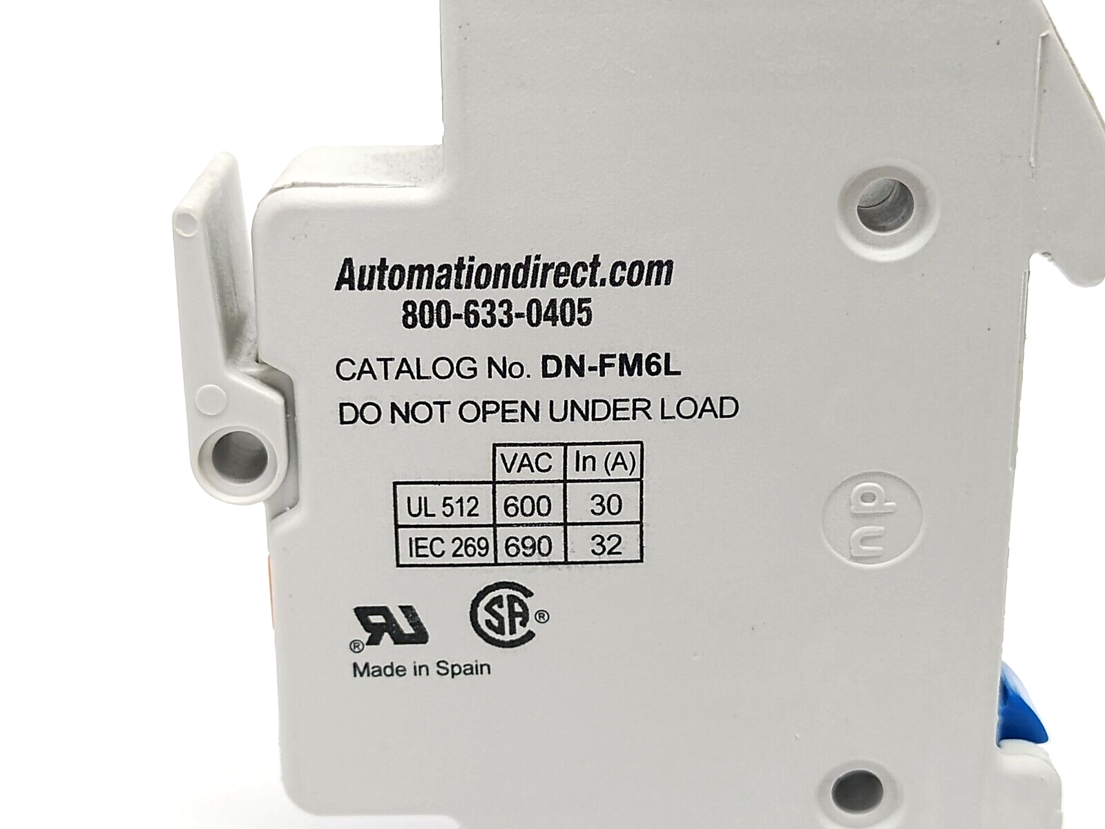 Automation Direct DN-FM6L DINectors Indicating Fuse Block/Holder 30A LOT OF 3 - Maverick Industrial Sales