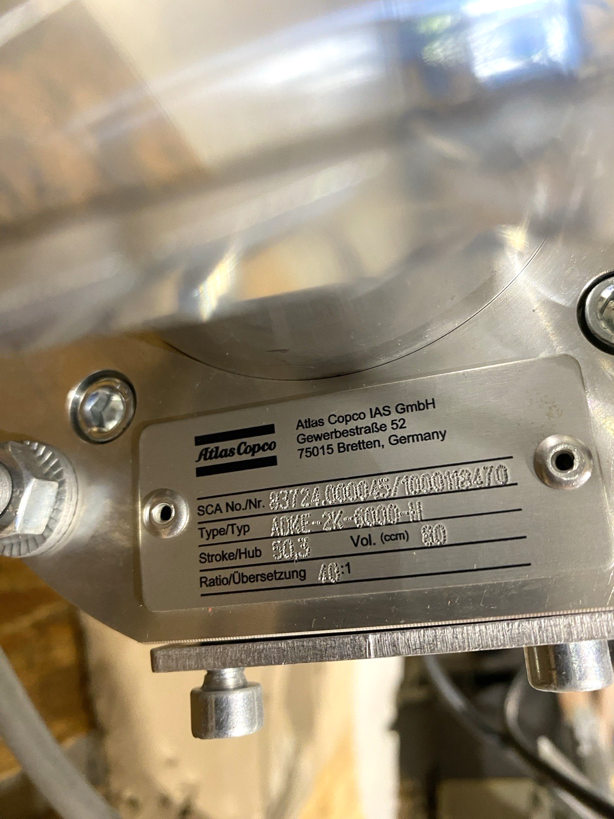 Atlas Copco 83724.000045 80CC SCA Tandem Dispense Meter (Needs Repair) - Maverick Industrial Sales