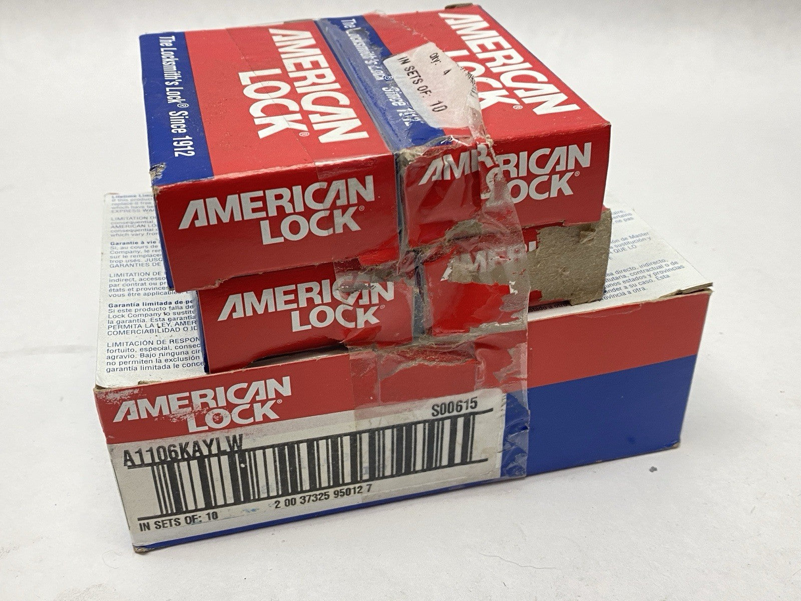 A1106KAYLW | American Lock Lockout Padlock Yellow Key S00615 LOT OF 10 - New – Open box - Maverick Industrial Sales