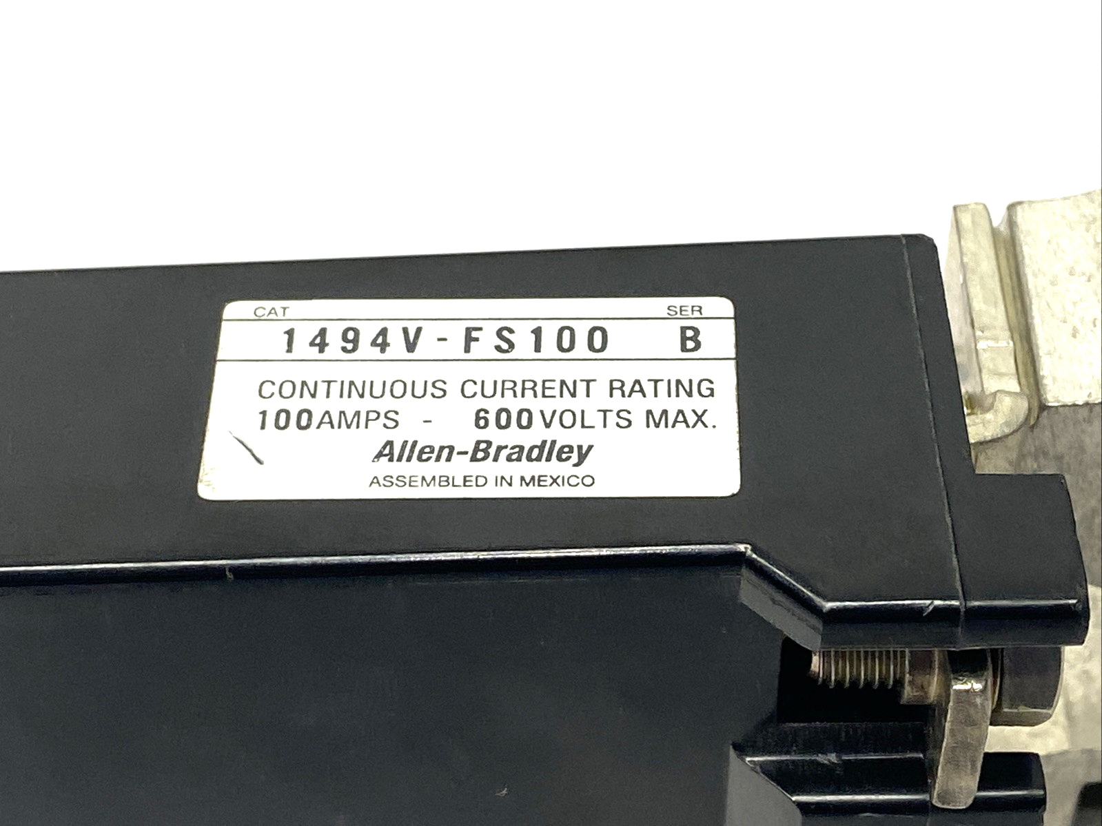 Allen Bradley 1494V-FS100 Ser. B Fuse Block Terminal Section - Used - Maverick Industrial Sales