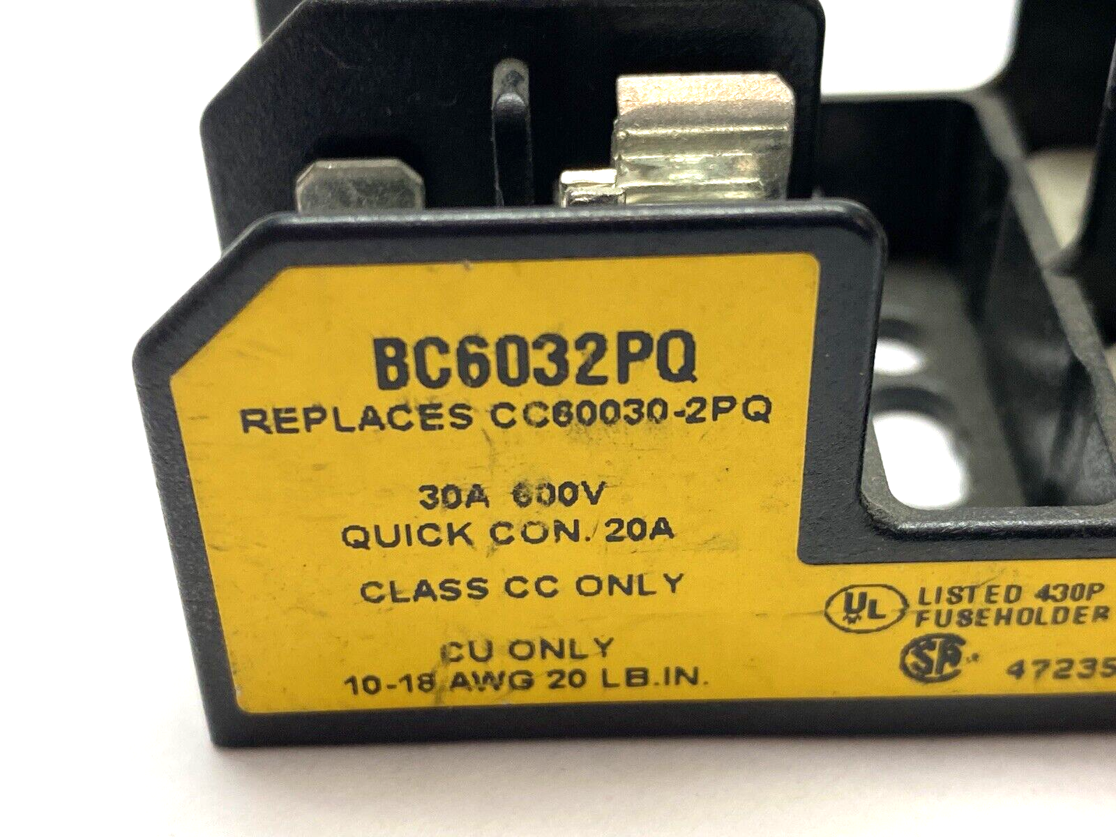 Cooper Bussmann BC6032PQ Fuse Holder 2-Pole 600V 30A - Maverick Industrial Sales