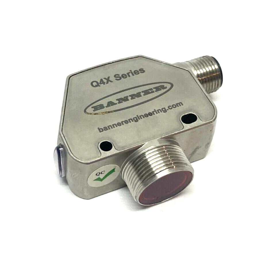 Banner Q4XTKLAF600-Q8 IO-Link Rugged Laser Distance Sensor 10-30VDC 801918 - Maverick Industrial Sales