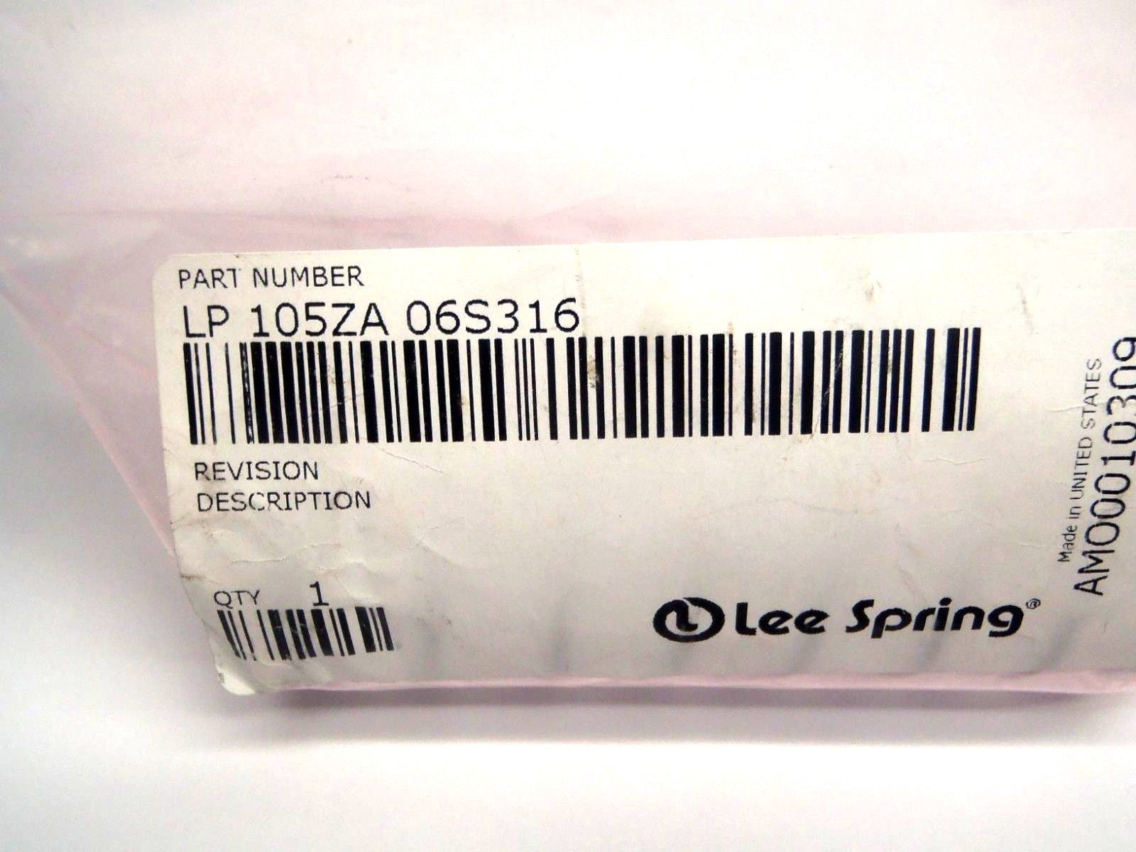 Lee Spring LP 105ZA 06S316 1.687" OD 15lb Compression Spring 4" Free Length - Maverick Industrial Sales
