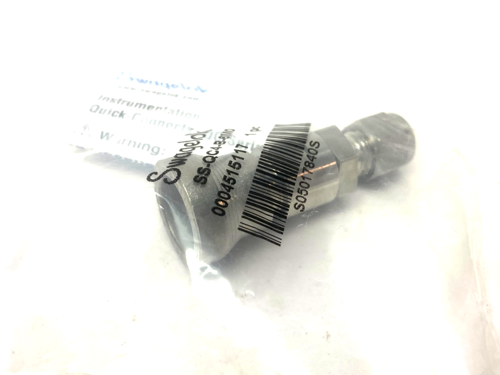 Swagelok SS-QC4-B-6M0 Instrumentation Quick Connect Fitting 6mm Tube - Maverick Industrial Sales