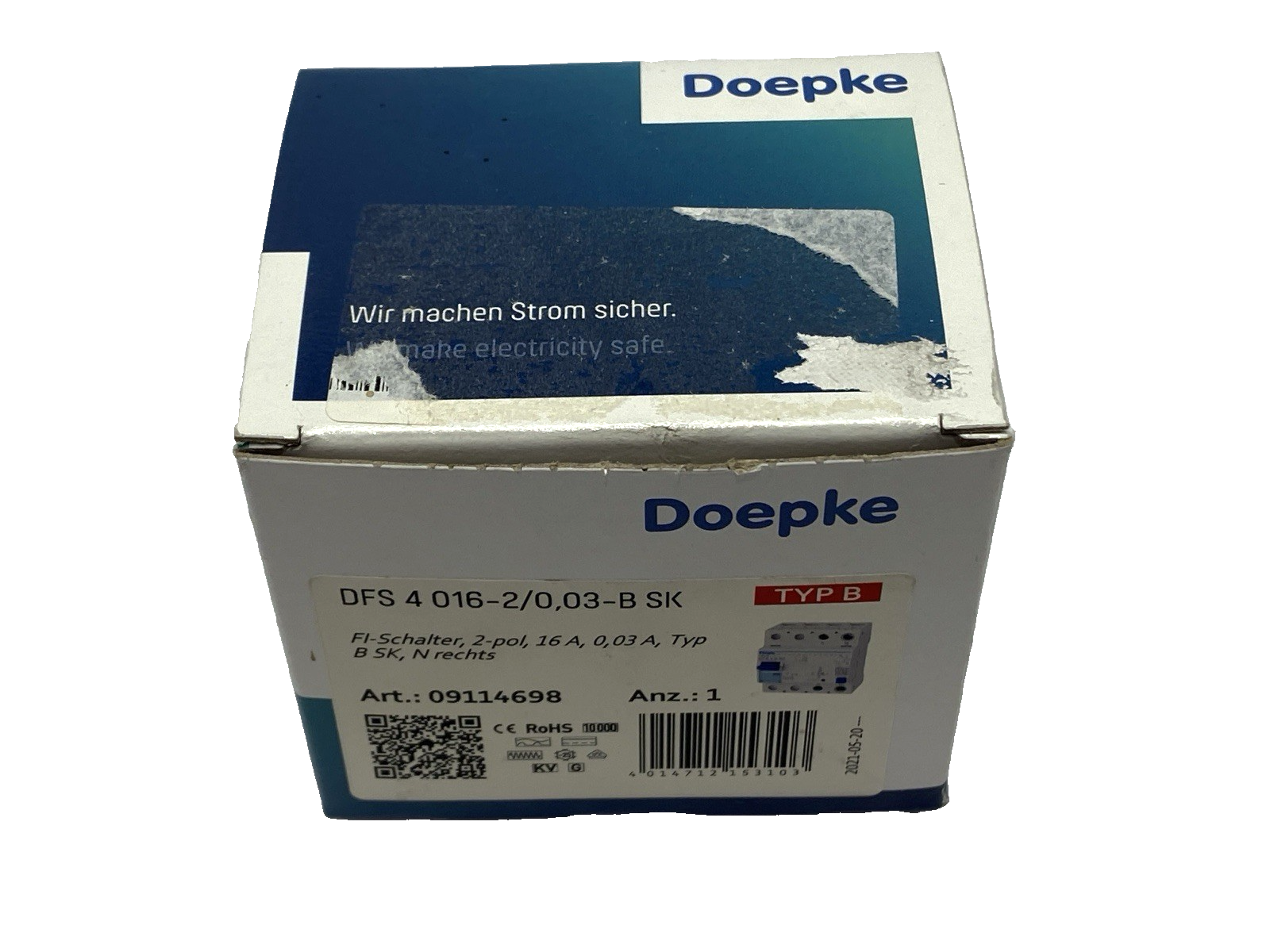 Doepke DFS 4 016-2/0,03-B SK Residual Current Circuit Breaker Type B 09114698 - Maverick Industrial Sales