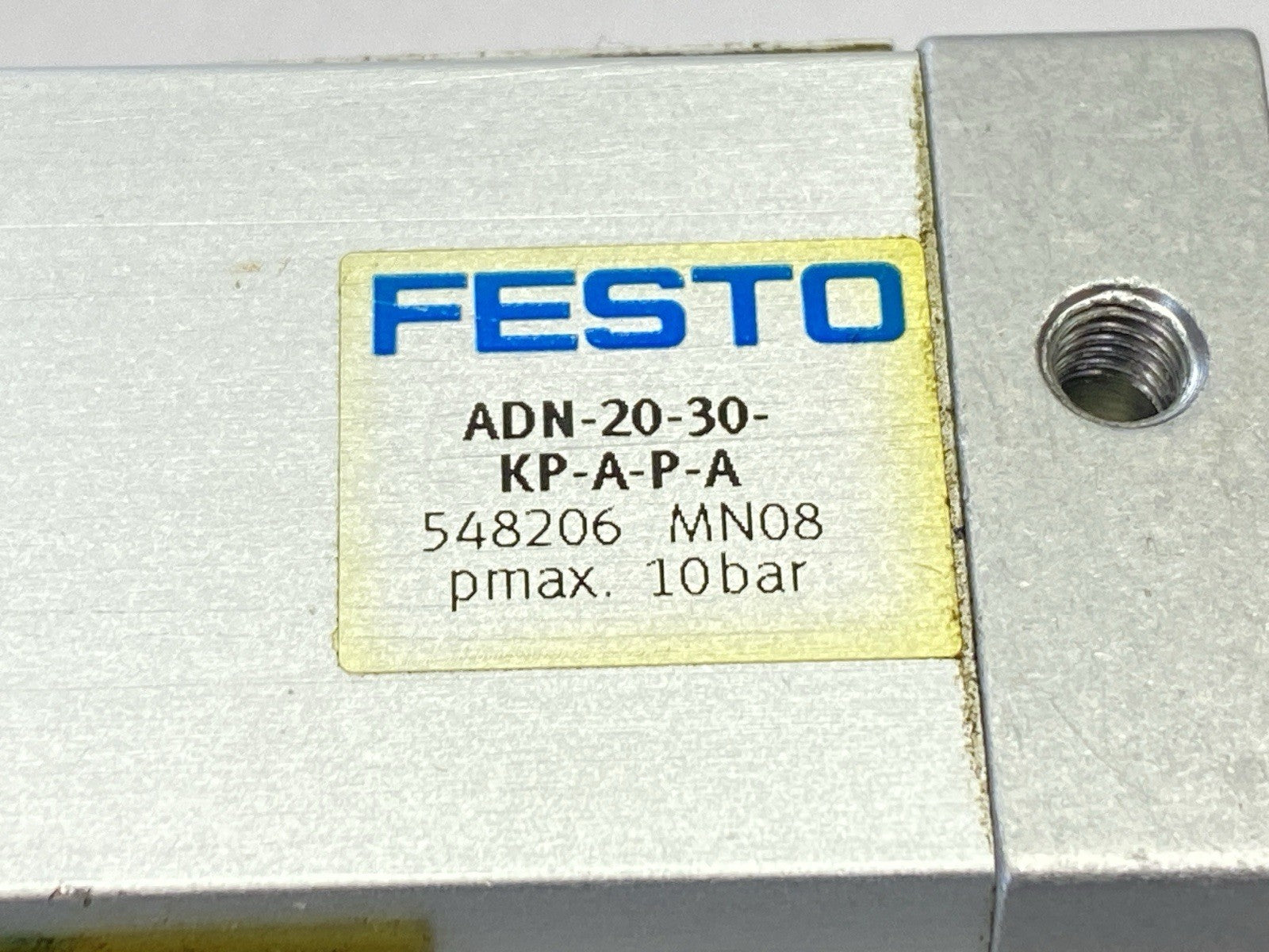 Festo ADN-20-30-KP-A-P-A Compact Pneumatic Cylinder 20mm Bore 30mm Stroke - Maverick Industrial Sales