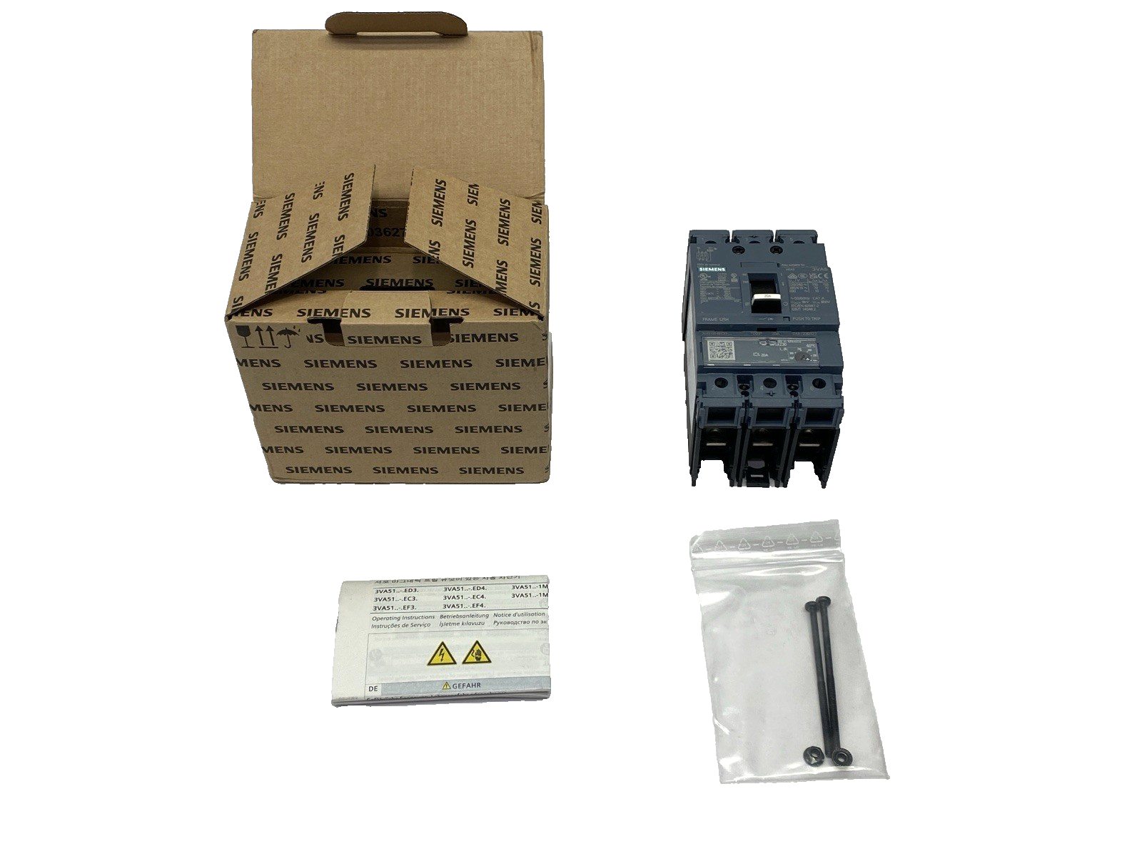 Siemens 3VA5120-6EC31-0AA0 Molded Case Circuit Breaker 3-Pole 125H TM230 - Maverick Industrial Sales