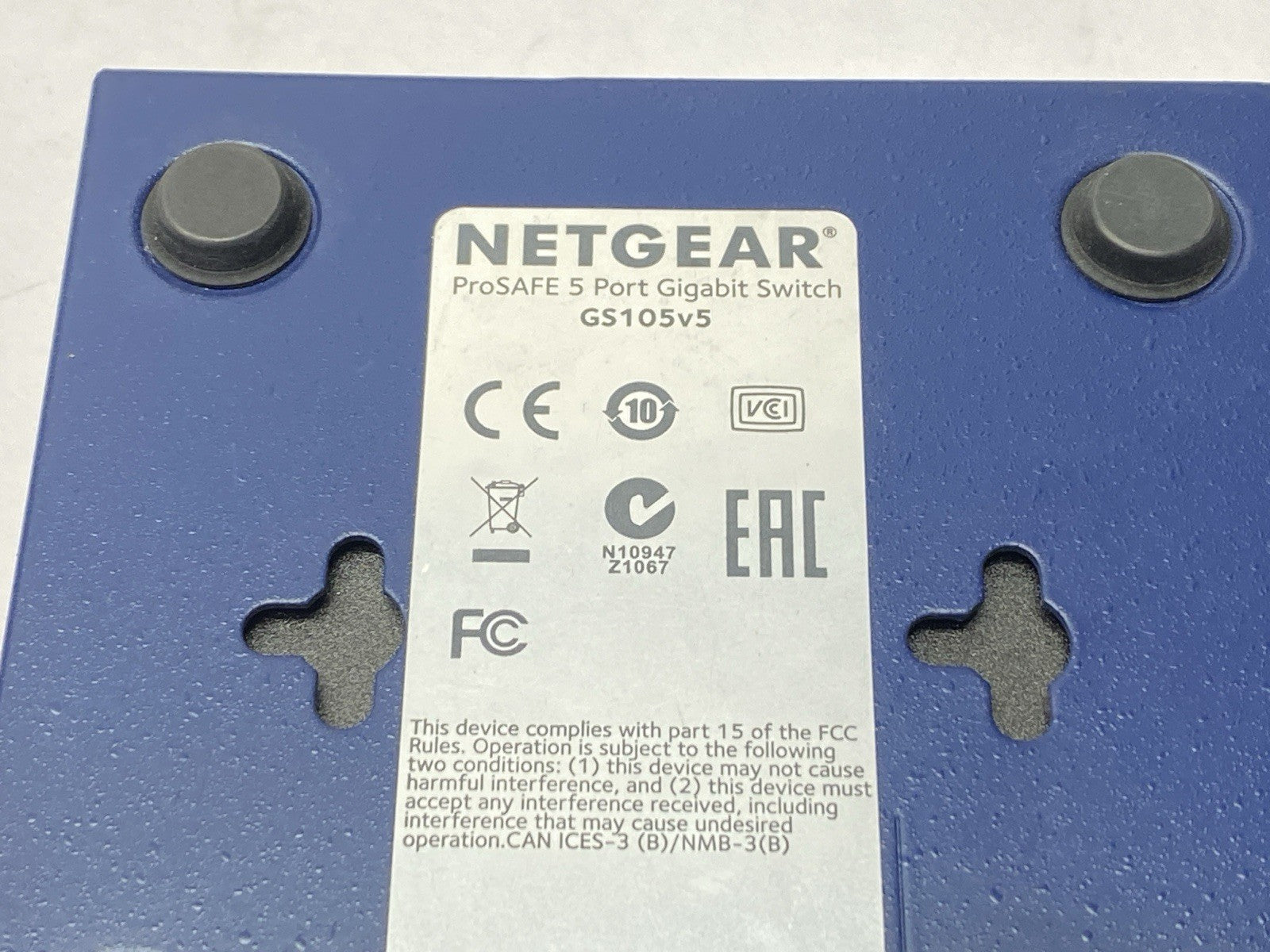 Netgear GS105v5 ProSAFE Unmanaged Gigabit Ethernet Switch 5-Port - Maverick Industrial Sales
