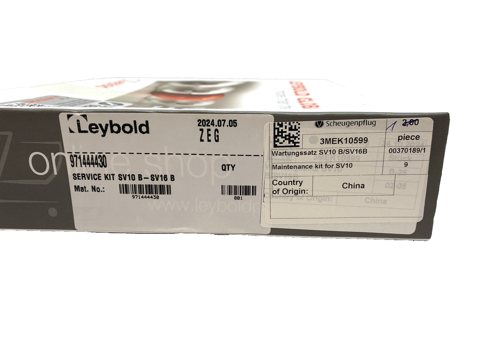 Leybold 971444430 Repair Kit SOGEVAC SV 10 B / SV 16 B - Maverick Industrial Sales
