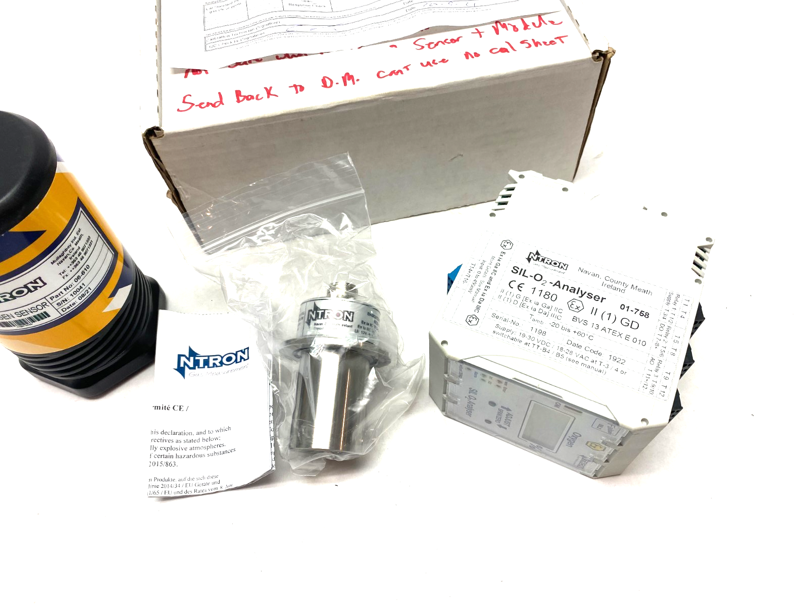 NTron Gas Measurement 06-799 SilO2 Oxygen Analyser & Sensor SILO2 Model 109 - Maverick Industrial Sales