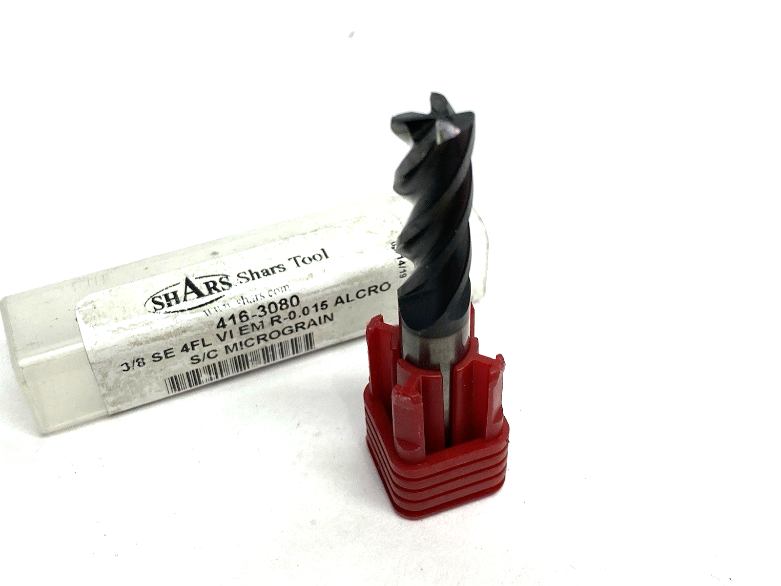 416-3080 | Shars Tool Square End Mill 3/8" 4-Flute VI EM 0.015 ALCRO - Used - Maverick Industrial Sales
