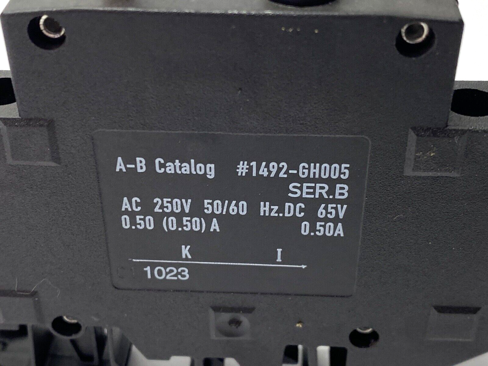 Allen Bradley 1492-GH005 Ser. B Circuit Breaker 0.5A 65V LOT OF 2 - Maverick Industrial Sales