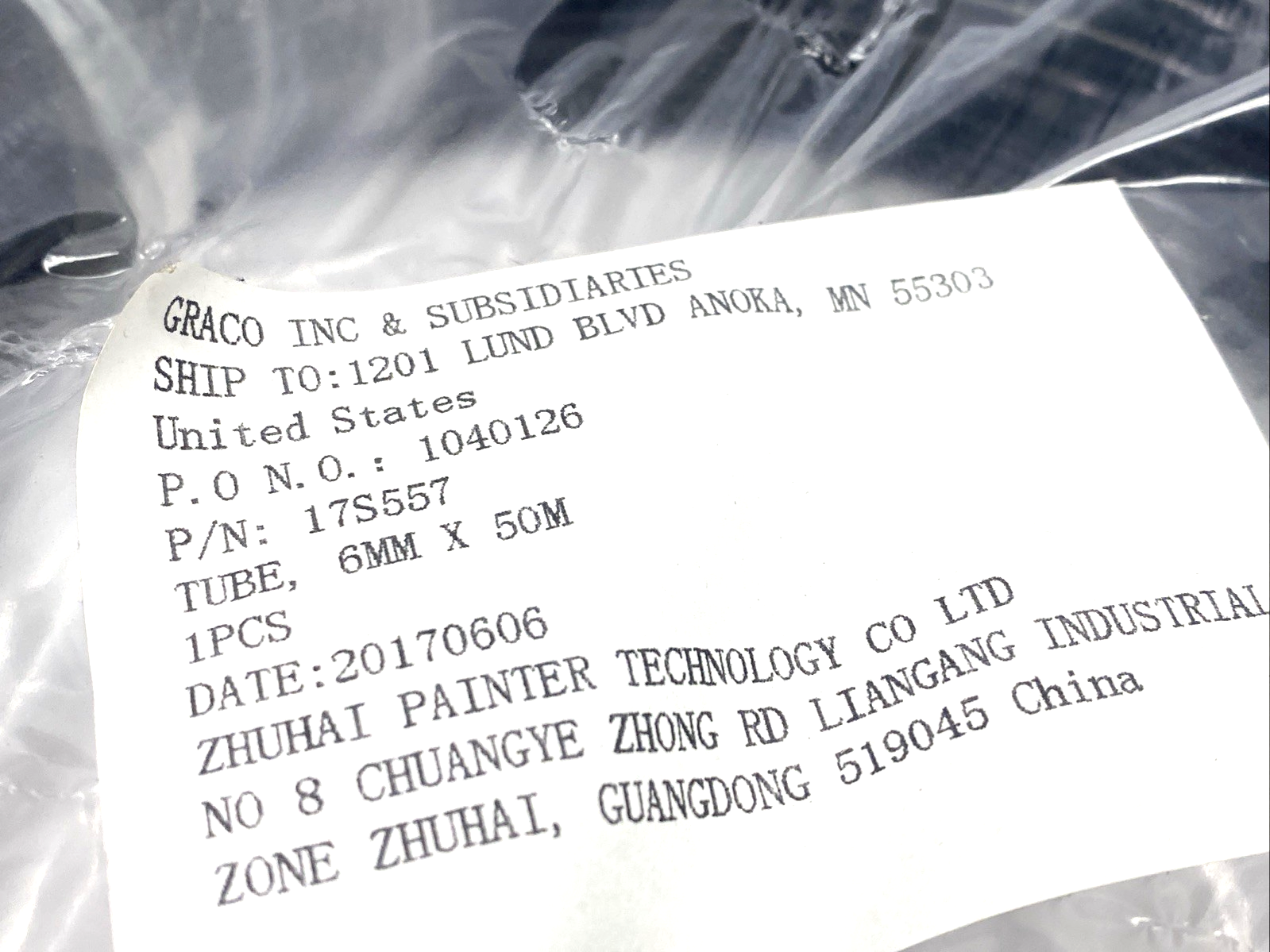 17S557 | Graco Inc. Tube 6mm x 50m - New Other - Maverick Industrial Sales
