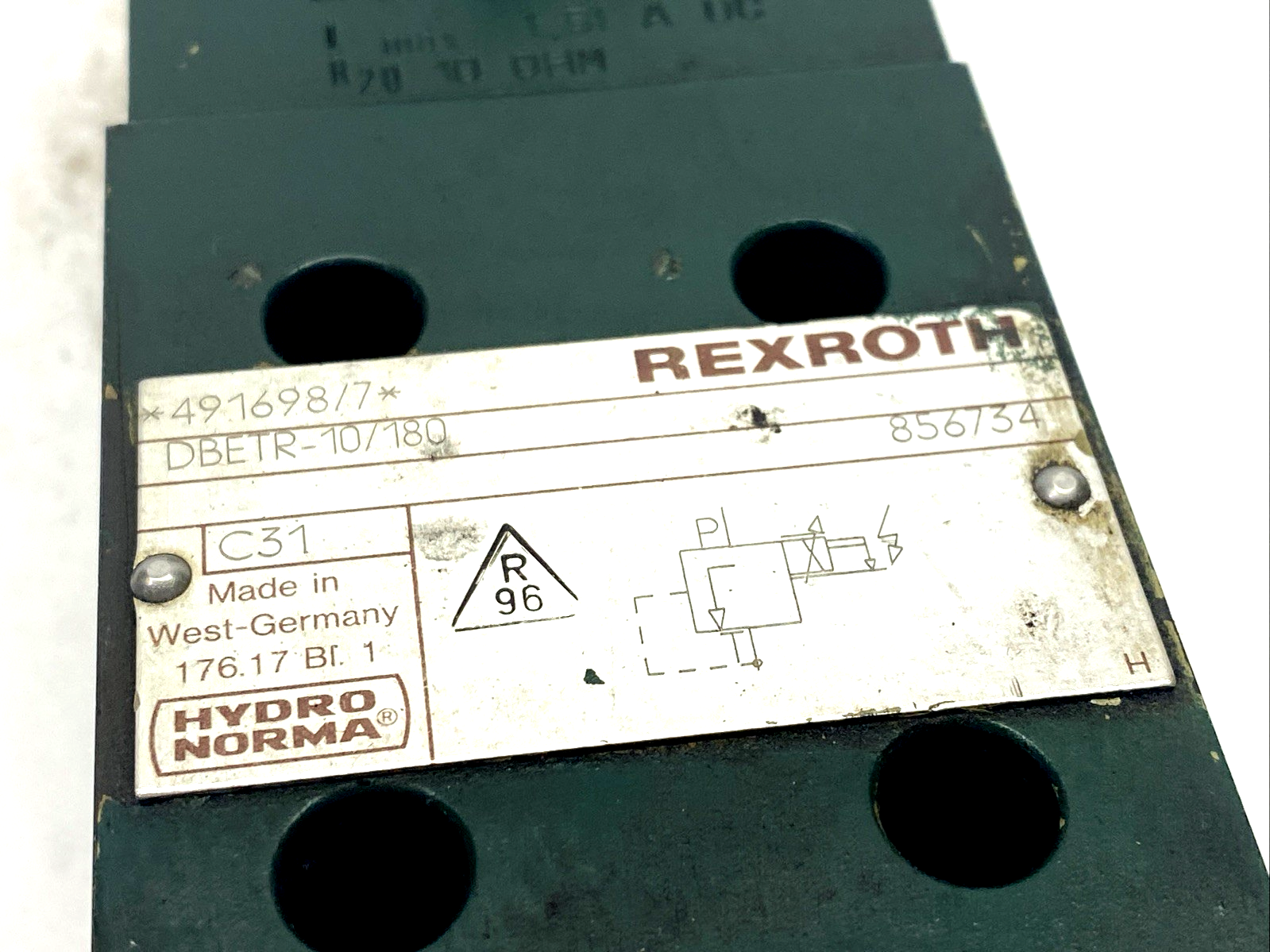 Rexroth Hydronorma DBETR-10/180 Pressure Relief Valve IW9-03-00 - Maverick Industrial Sales
