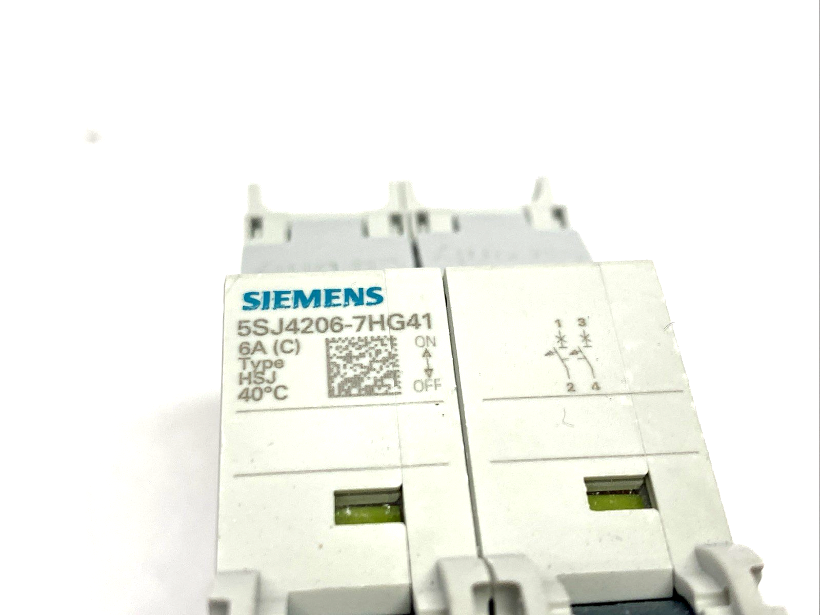 Siemens 5SJ4206-7HG41 Miniature Circuit Breaker 240V 14kA, 2P, Trip C, 6A - Maverick Industrial Sales