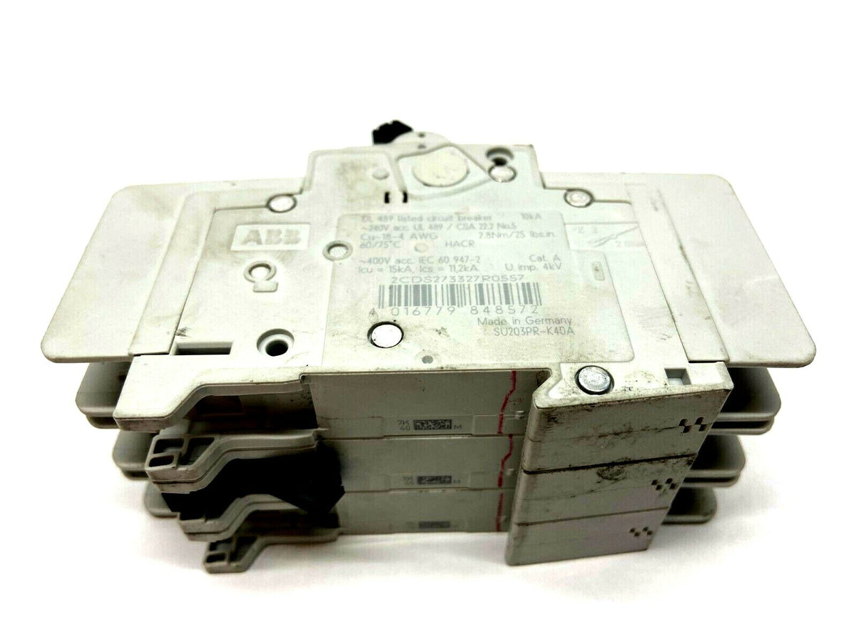SU203PR | ABB K40A 3 Pole Din Rail Circuit Breaker 240V - Used - Maverick Industrial Sales