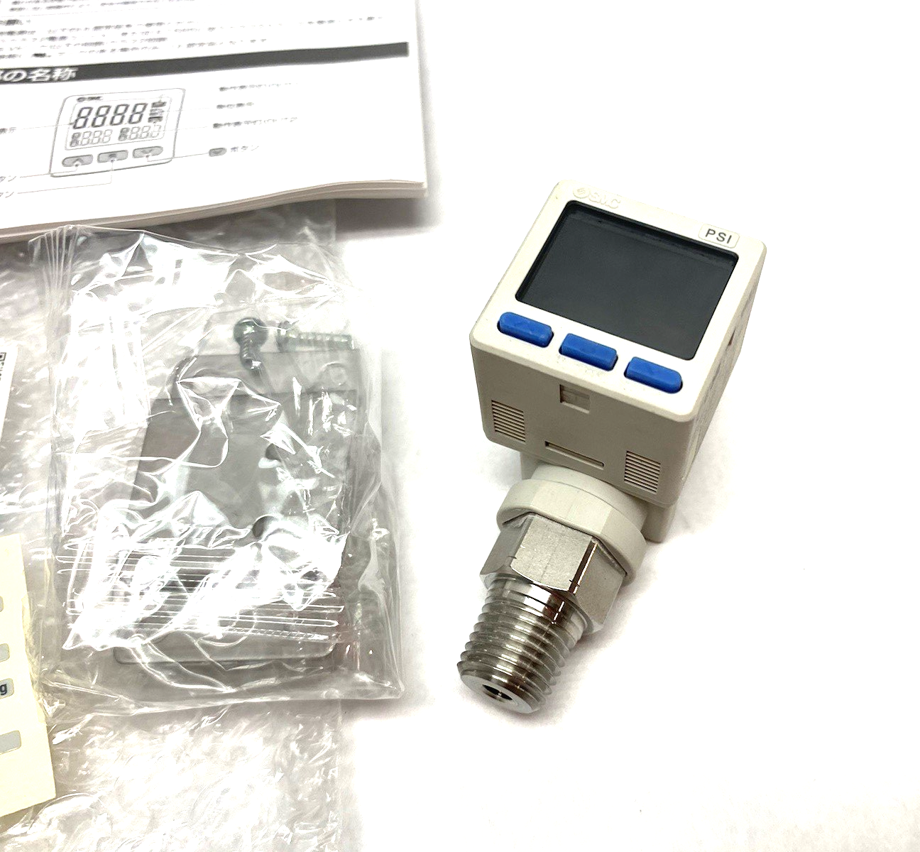 SMC ZSE20CF-Y-P-N02L-WA3-X510 High Precision Digital Pressure Switch 3-Screen - Maverick Industrial Sales