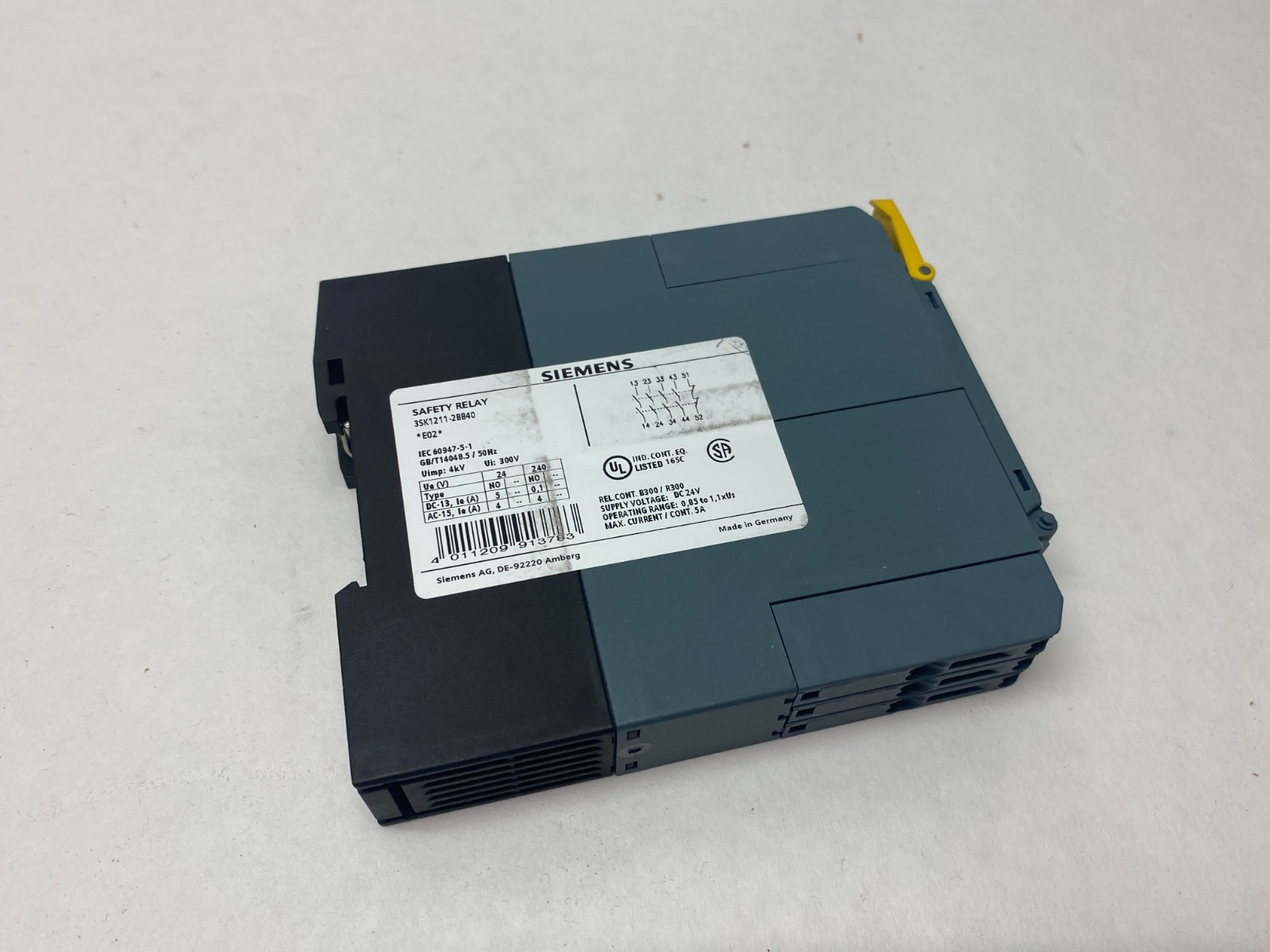 Siemens 3SK1211-2BB40 SIRIUS Safety Relay, Spring-Type, Output Exp MISSING COVER - Maverick Industrial Sales