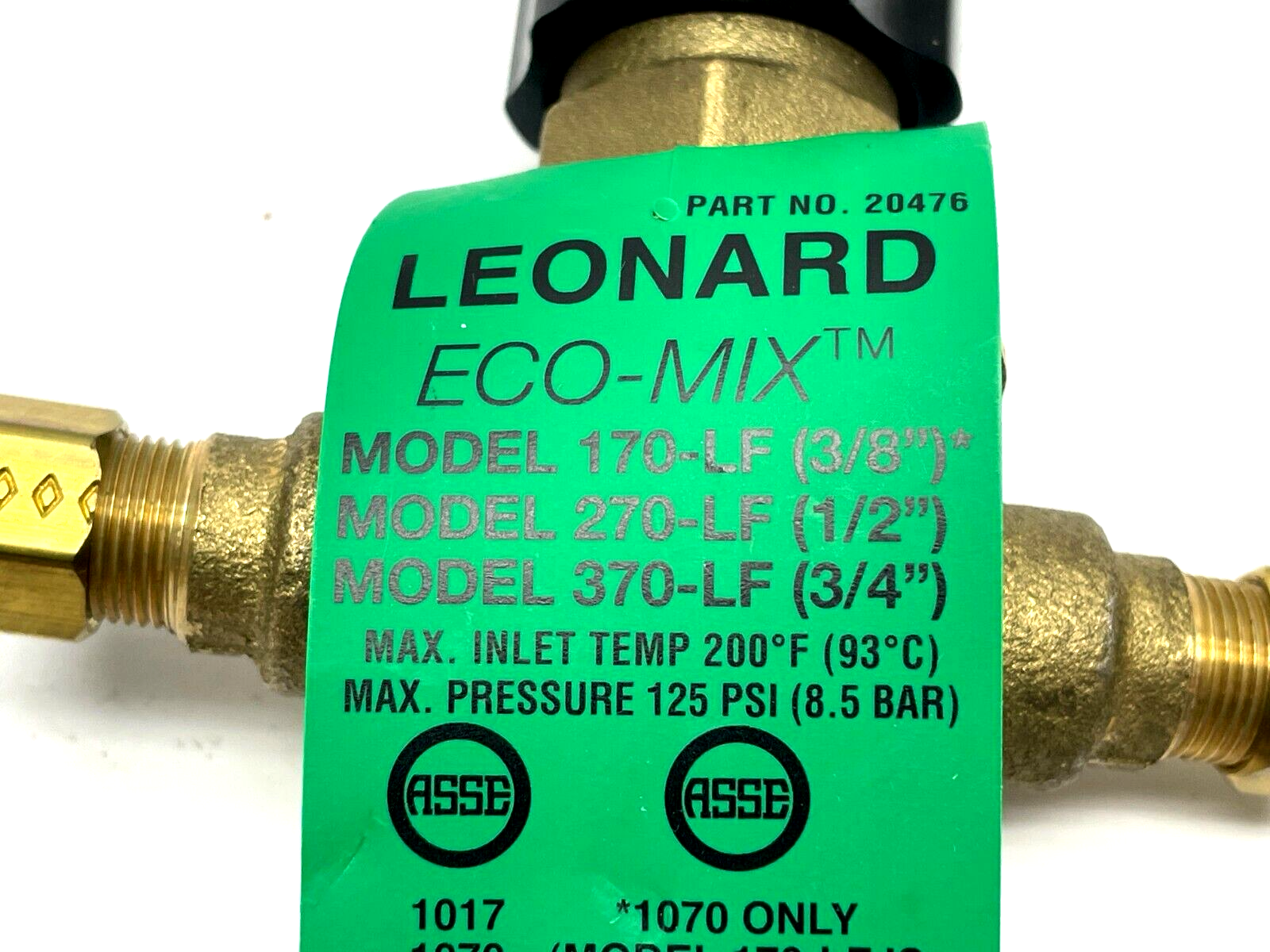 Leonard 170-LF Exposed Thermostatic Mixing Valve 3/8" - Maverick Industrial Sales