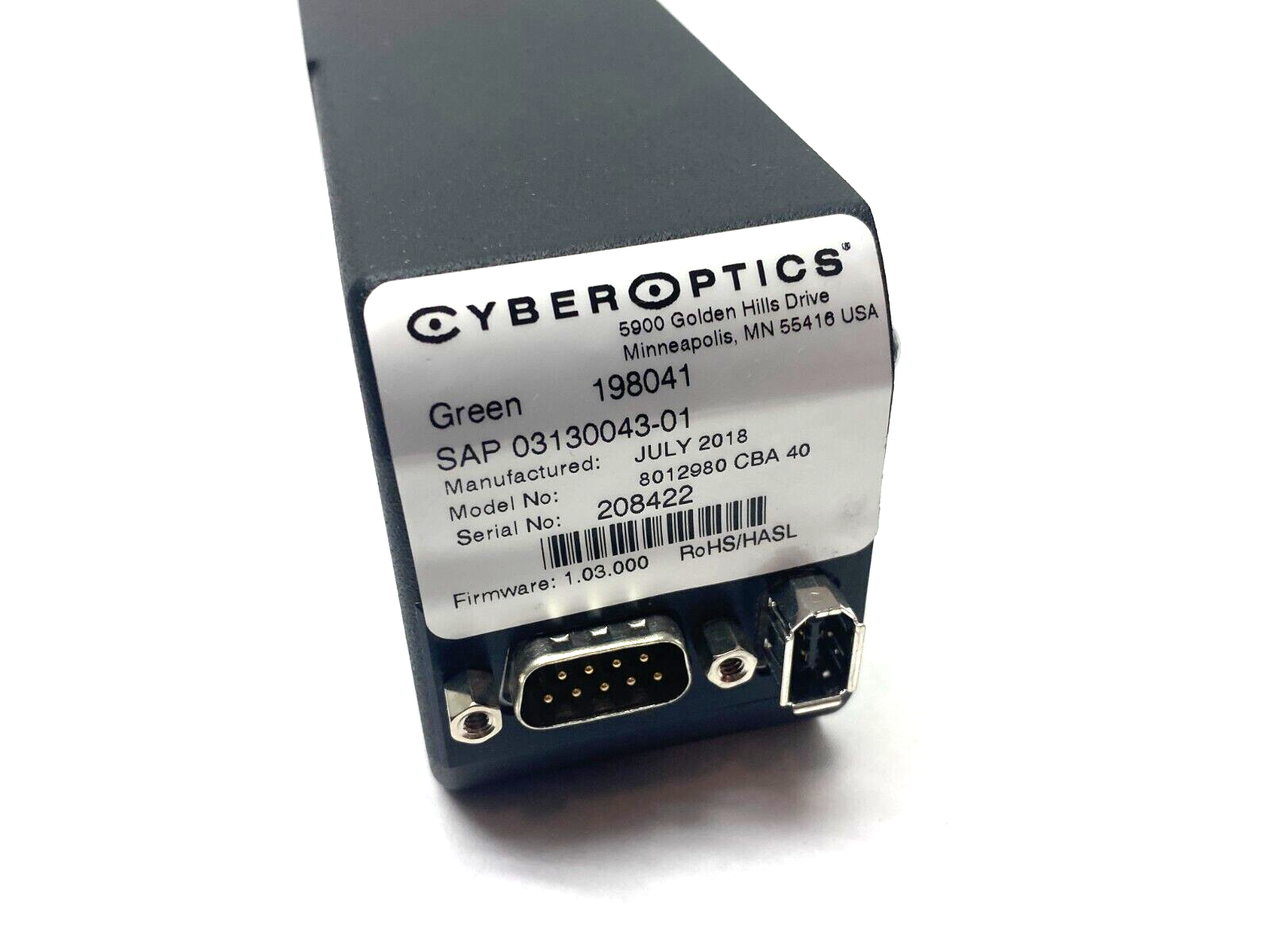Cyber Optics 198041 CBA 40 Green Camera SAP 03130043-01 - Maverick Industrial Sales