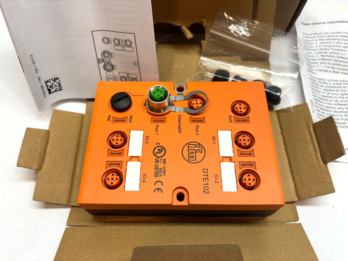 DTE102 | ifm Ethernet/RFID Evaluation Unit LF/HF 4-Channels, DTELF/HFABRWEIUS00 - New - Maverick Industrial Sales