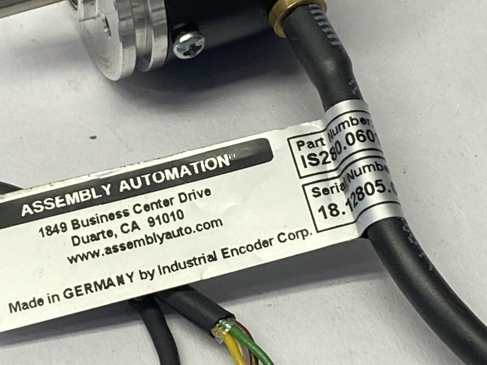 Assembly Automation 2002450 Industrial Rotary Encoder IS280.0601R33.00512.S175 - For parts or not working - Maverick Industrial Sales