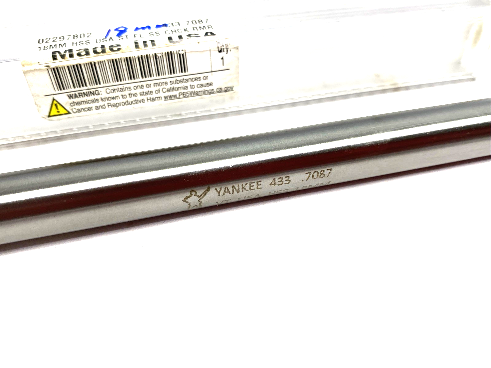 02297802 | Chucking Reamer: 18.00 mm, 9" OAL, 2-1/4" Flute Length, Straight - Used - Maverick Industrial Sales