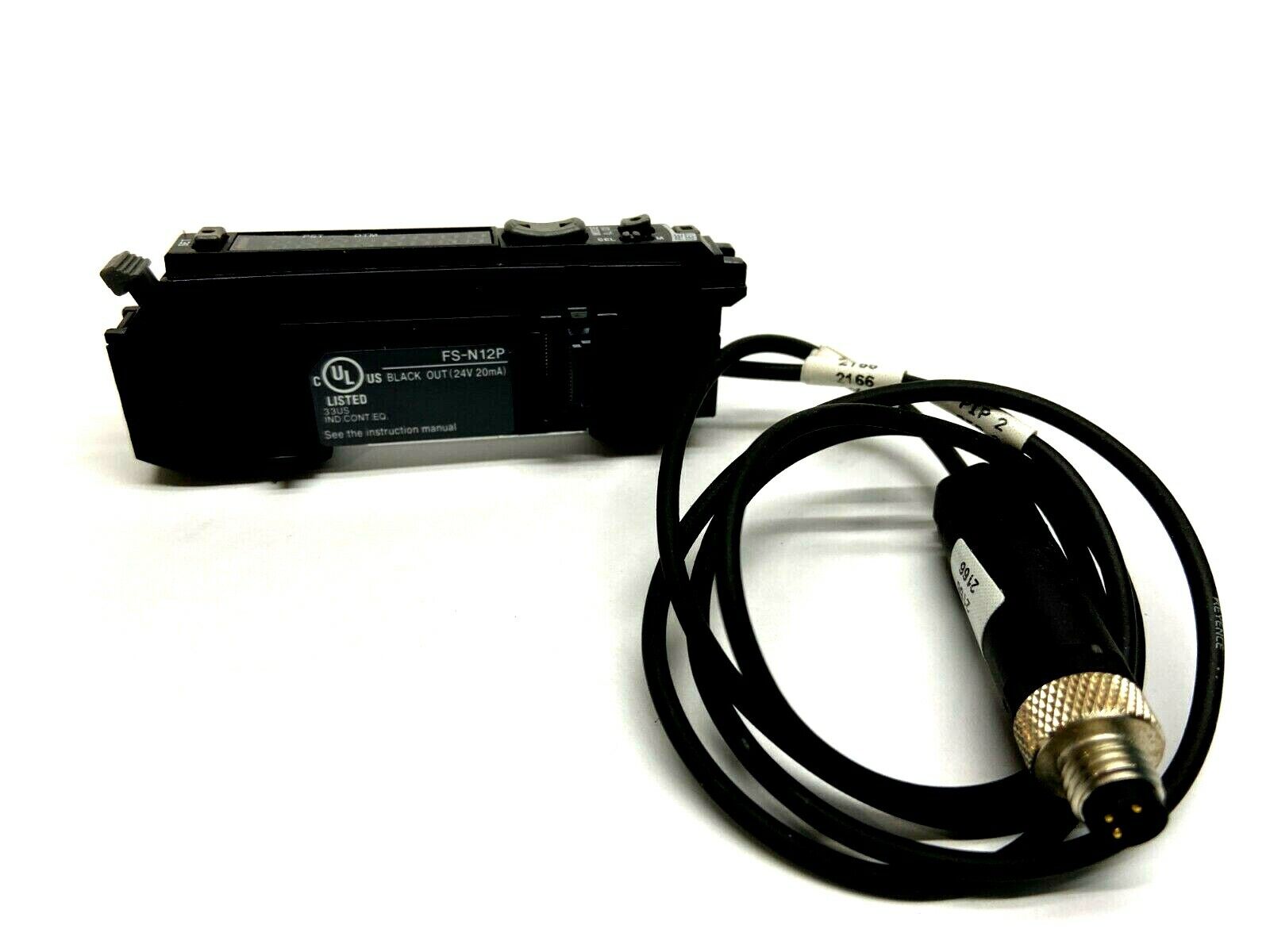 Keyence FS-N12P Fiber Optic Amplifier M8 Connection - Maverick Industrial Sales