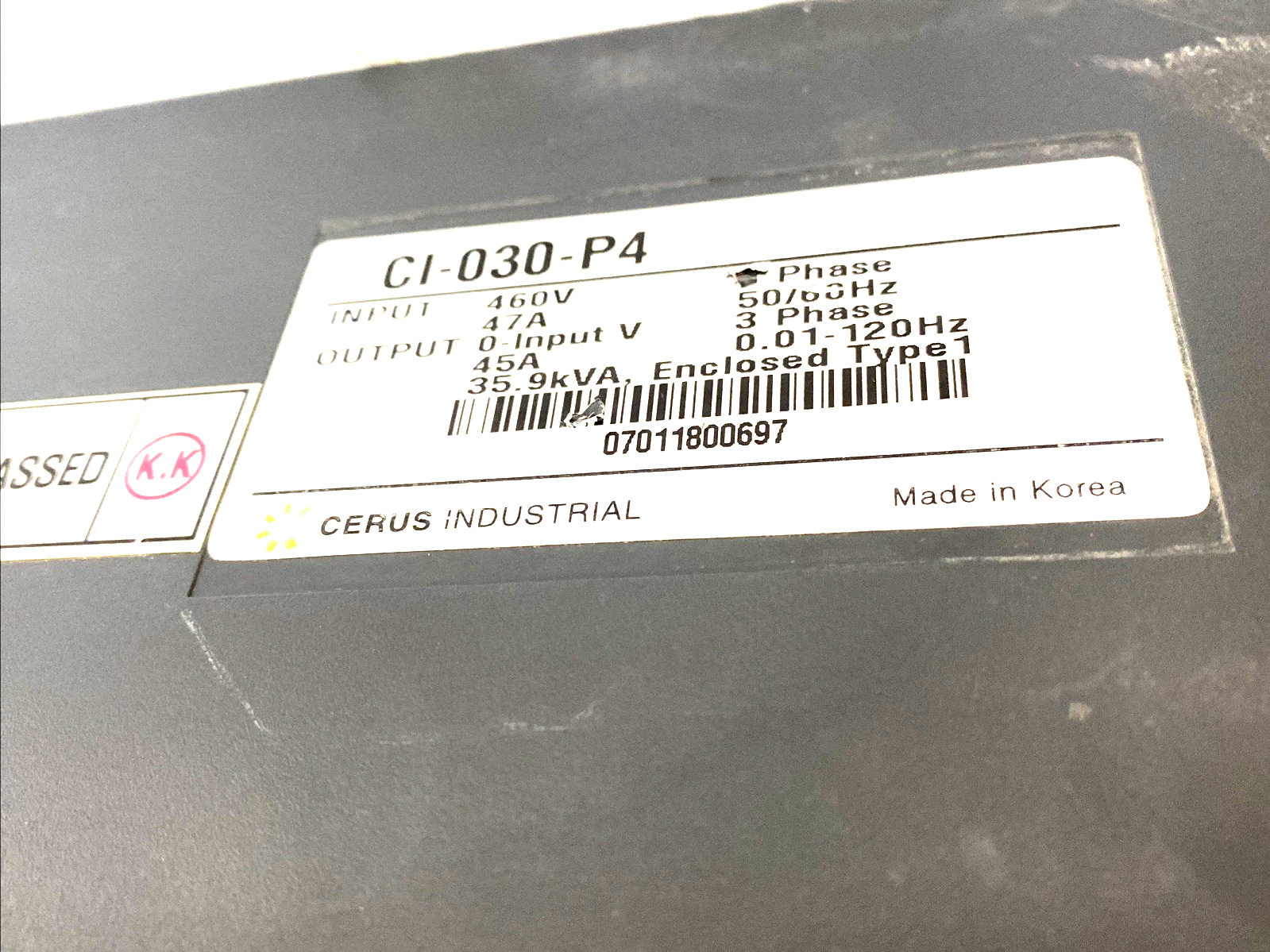 CI-030-P4 | Cerus Industrial Titan P VFD 30HP 480V 3-Phase Motor Drive - For parts or not working - Maverick Industrial Sales