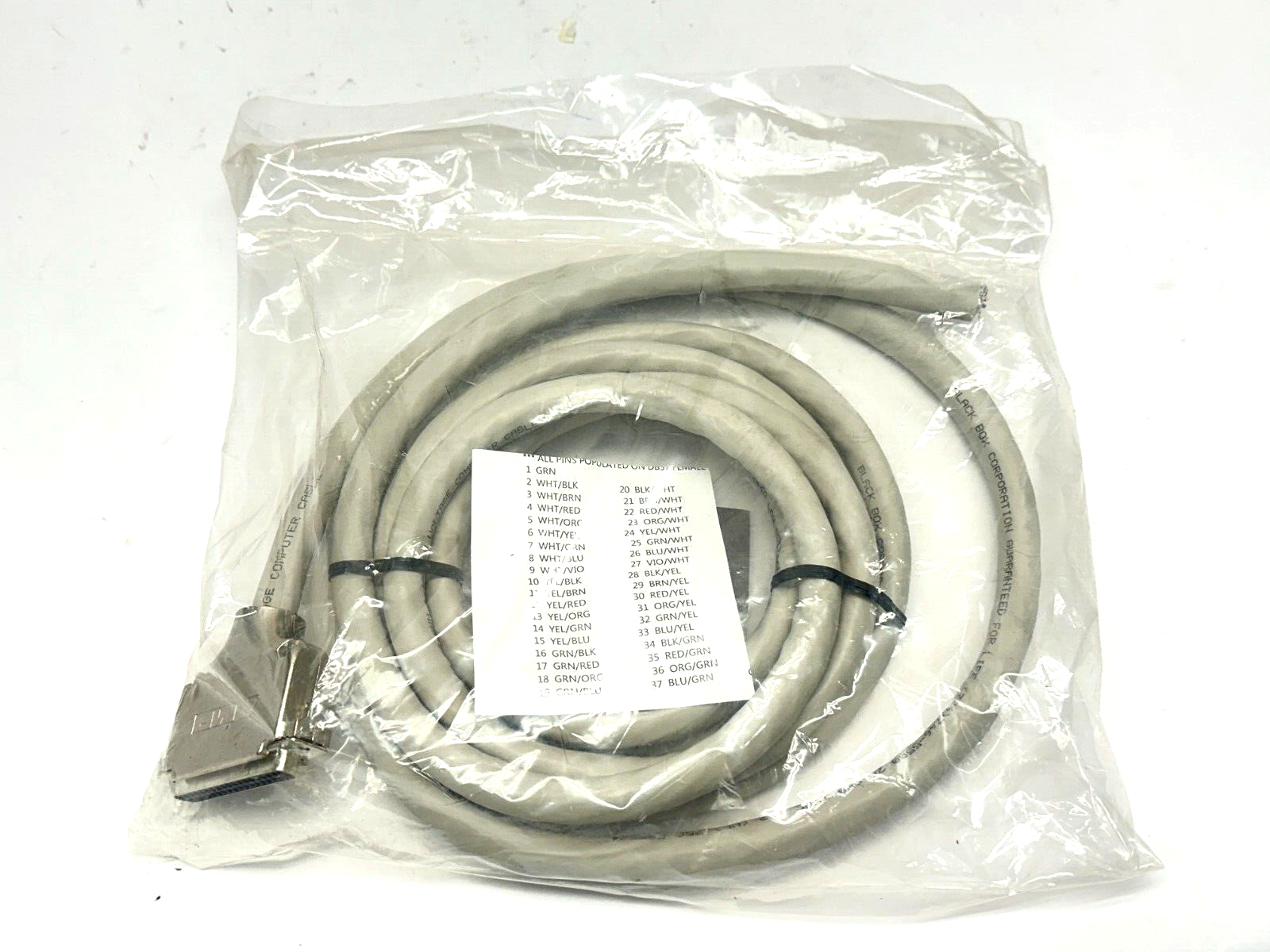 Black Box CBCC275830 EYP-Q 10ft Cable 37 Pin to Flying Leads - Maverick Industrial Sales