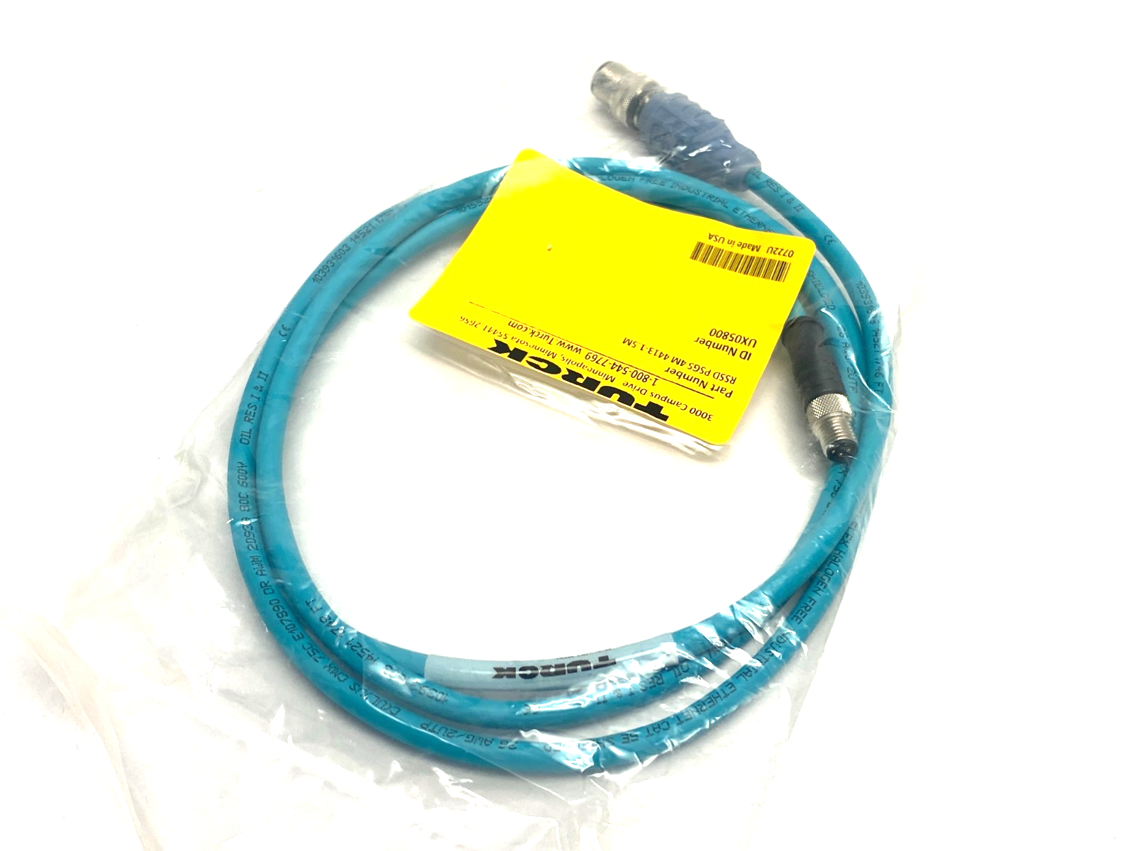 Turck RSSD PSGS 4M 4413-1.5M Double Ended Connection Cordset UX05800 - Maverick Industrial Sales