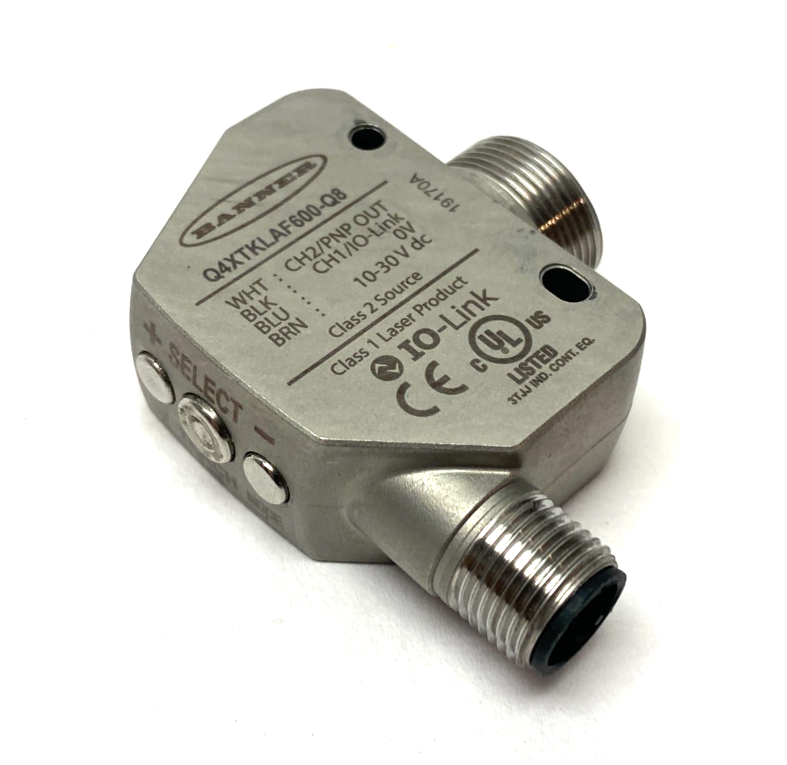 Q4XTKLAF600-Q8 | Banner Rugged Photoelectric Laser Sensor, Adj. Field, 801918 - Used - Maverick Industrial Sales