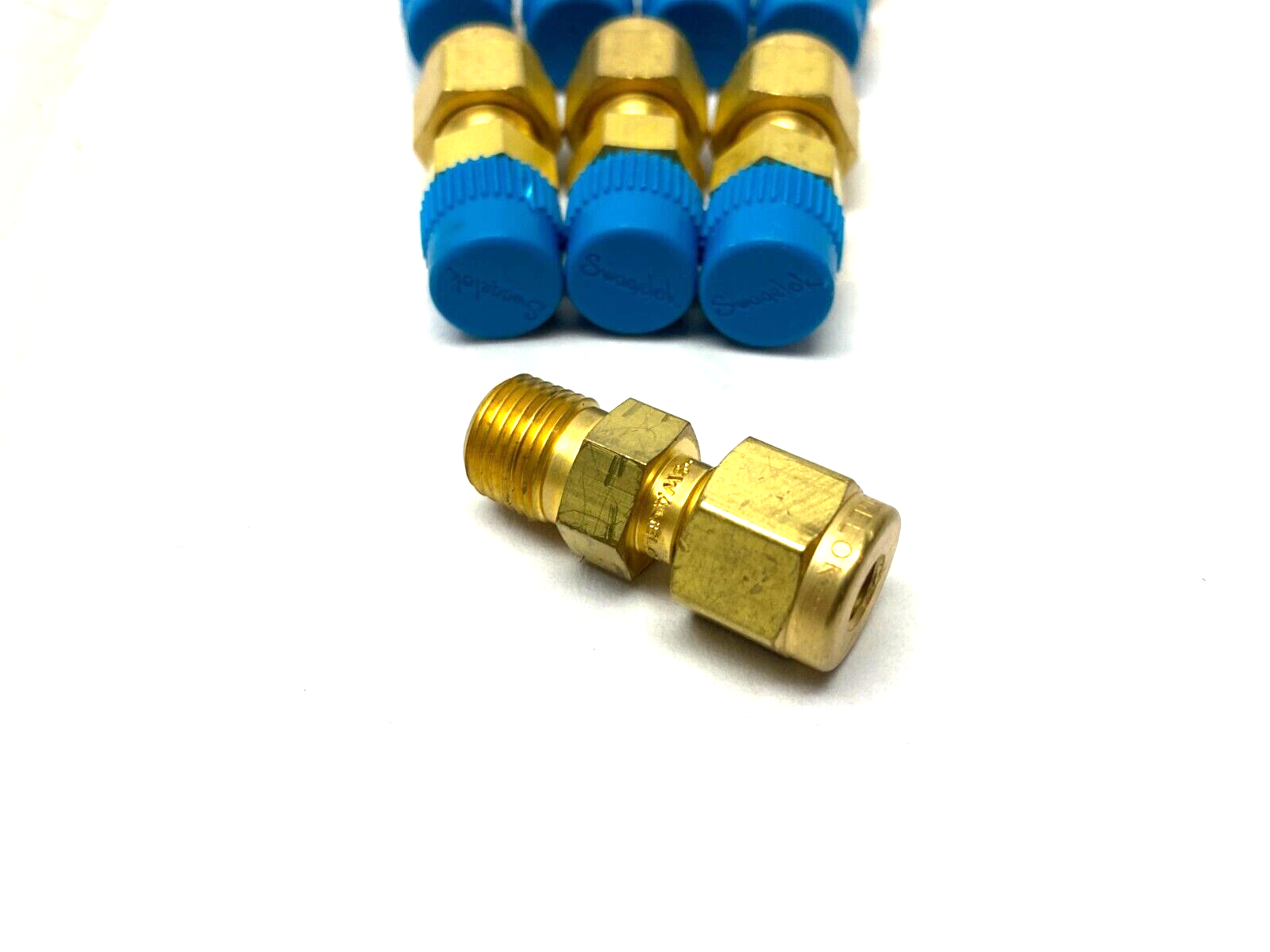 Swagelok B-300-1-2 Brass Compression Tube Fitting 3/16" Tube 1/8" MNPT PKG OF 8 - Maverick Industrial Sales