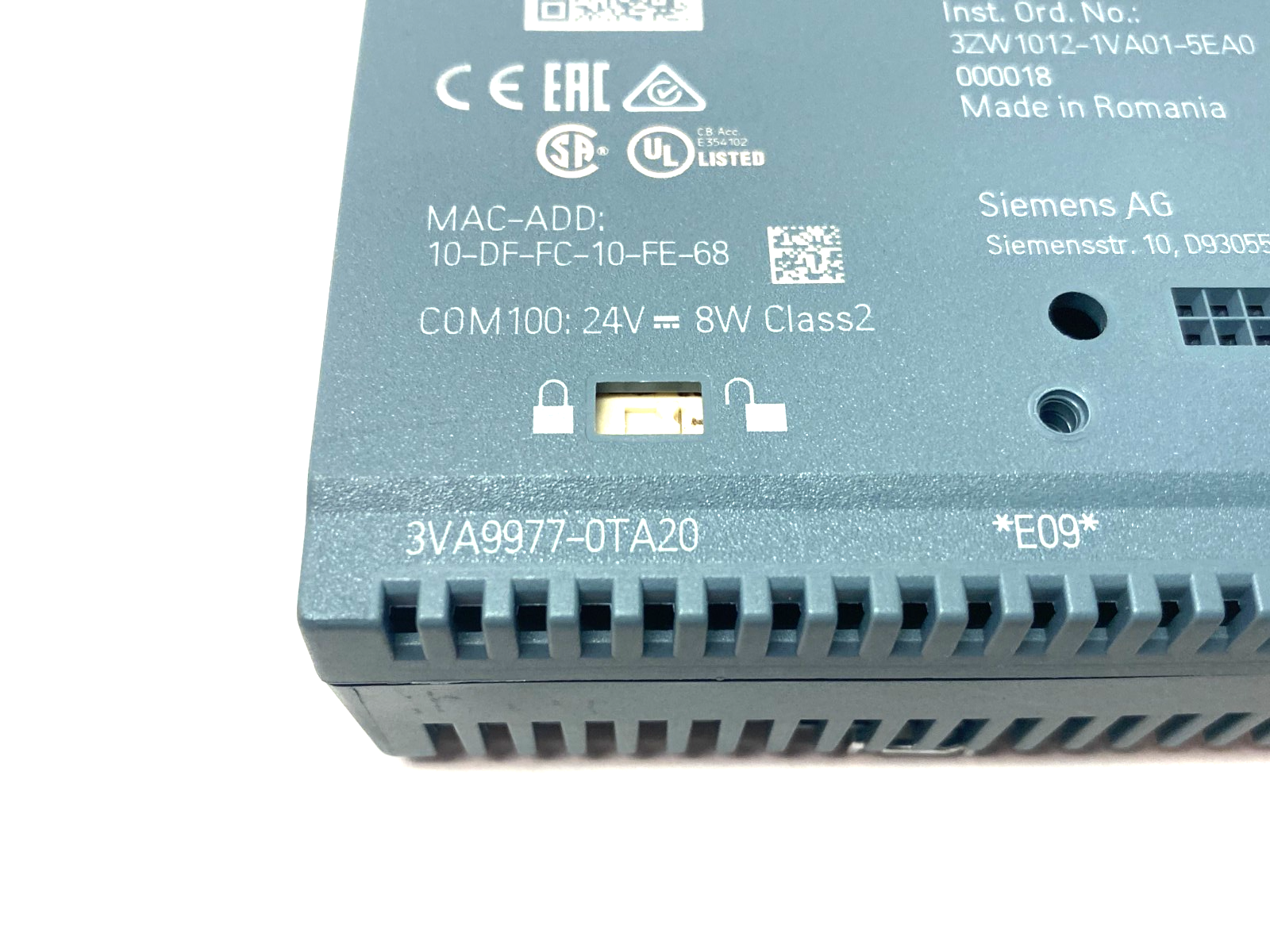 Siemens 3VA9977-0TA20 SENTRON COM100 Breaker Data Server Accessory Module - Maverick Industrial Sales